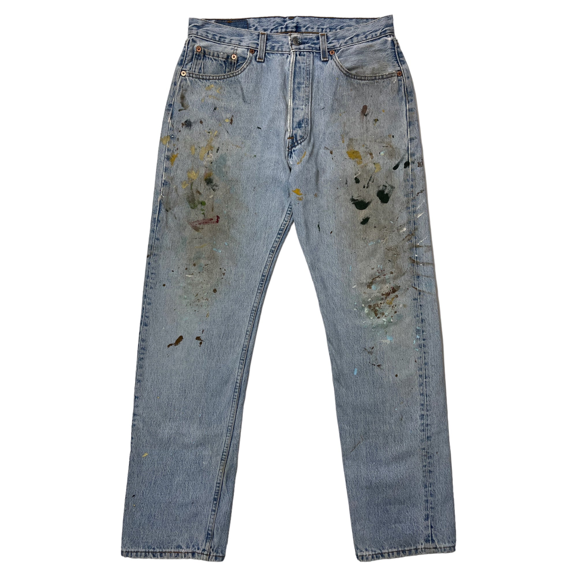 Late 1980s Levi’s Made in USA 501 Painter Jeans - Light Wash Blue - 32x31
