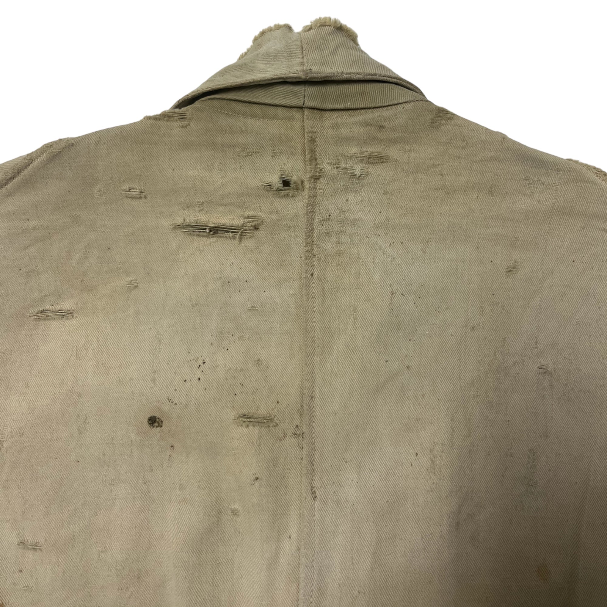 1910s/20s French Cotton/Linen Hunting Jacket - Faded Khaki - M