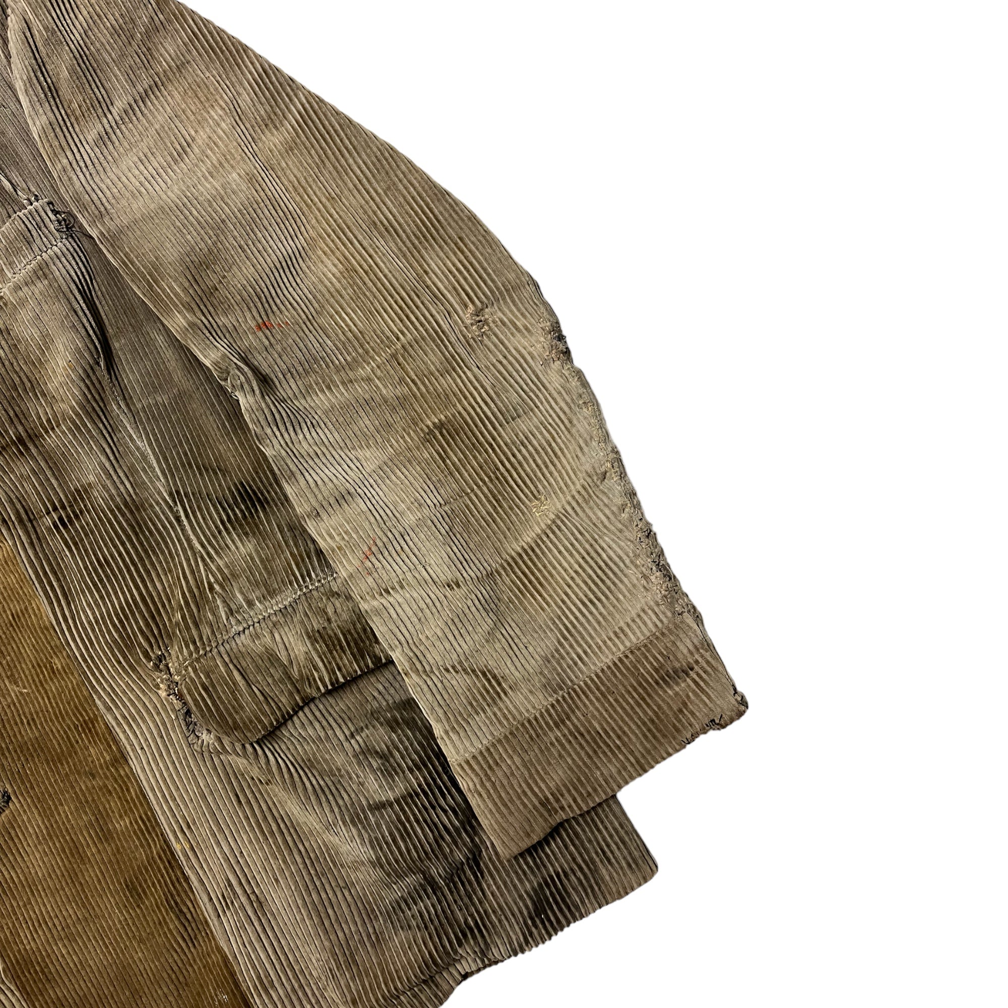 1930s French Corduroy Distressed & Repaired Blazer - Tan/Brown - M/L