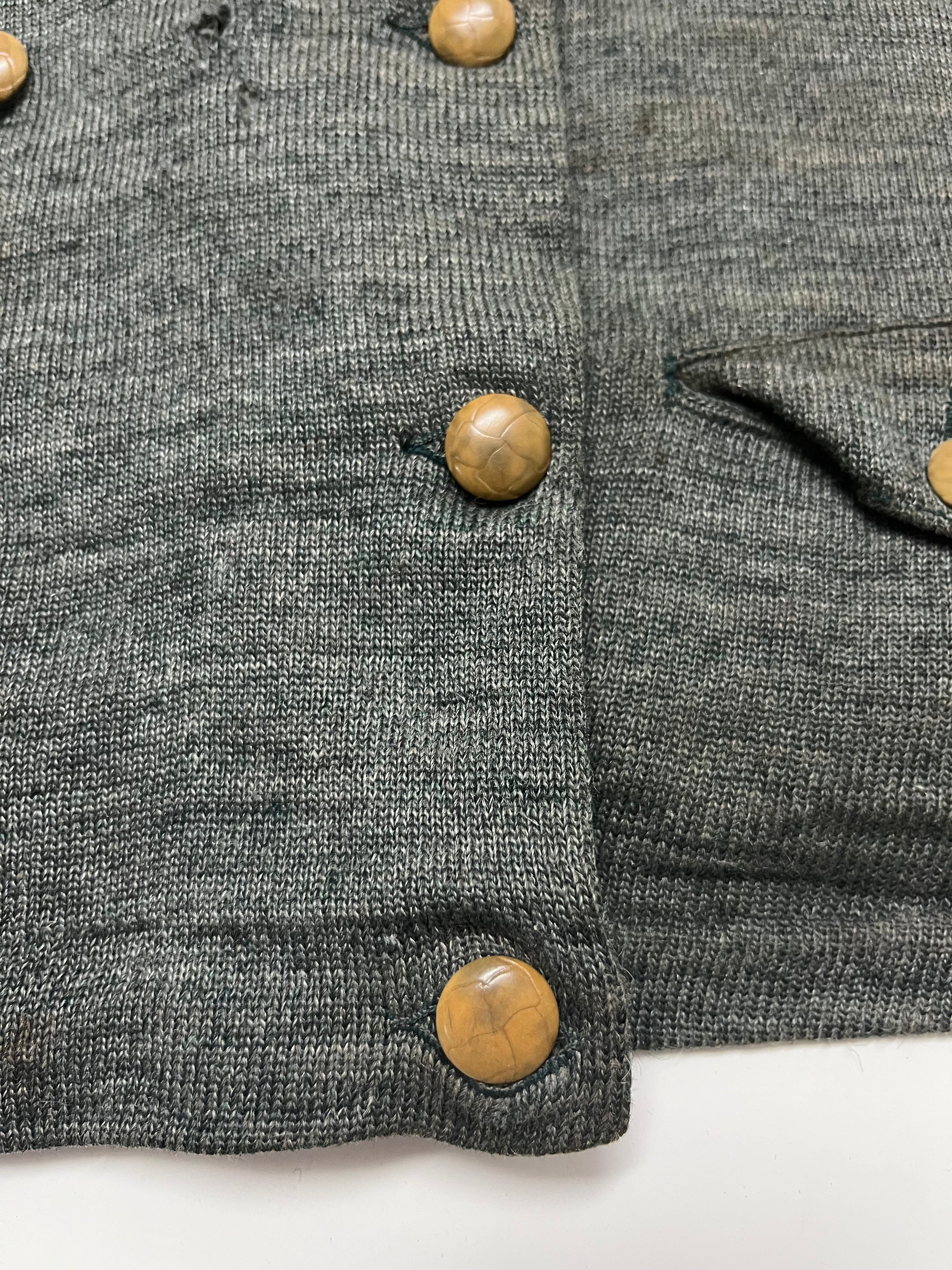 1920/30s German Exercise/Athletics Knit Jacket - Shades of Green - S/M/L