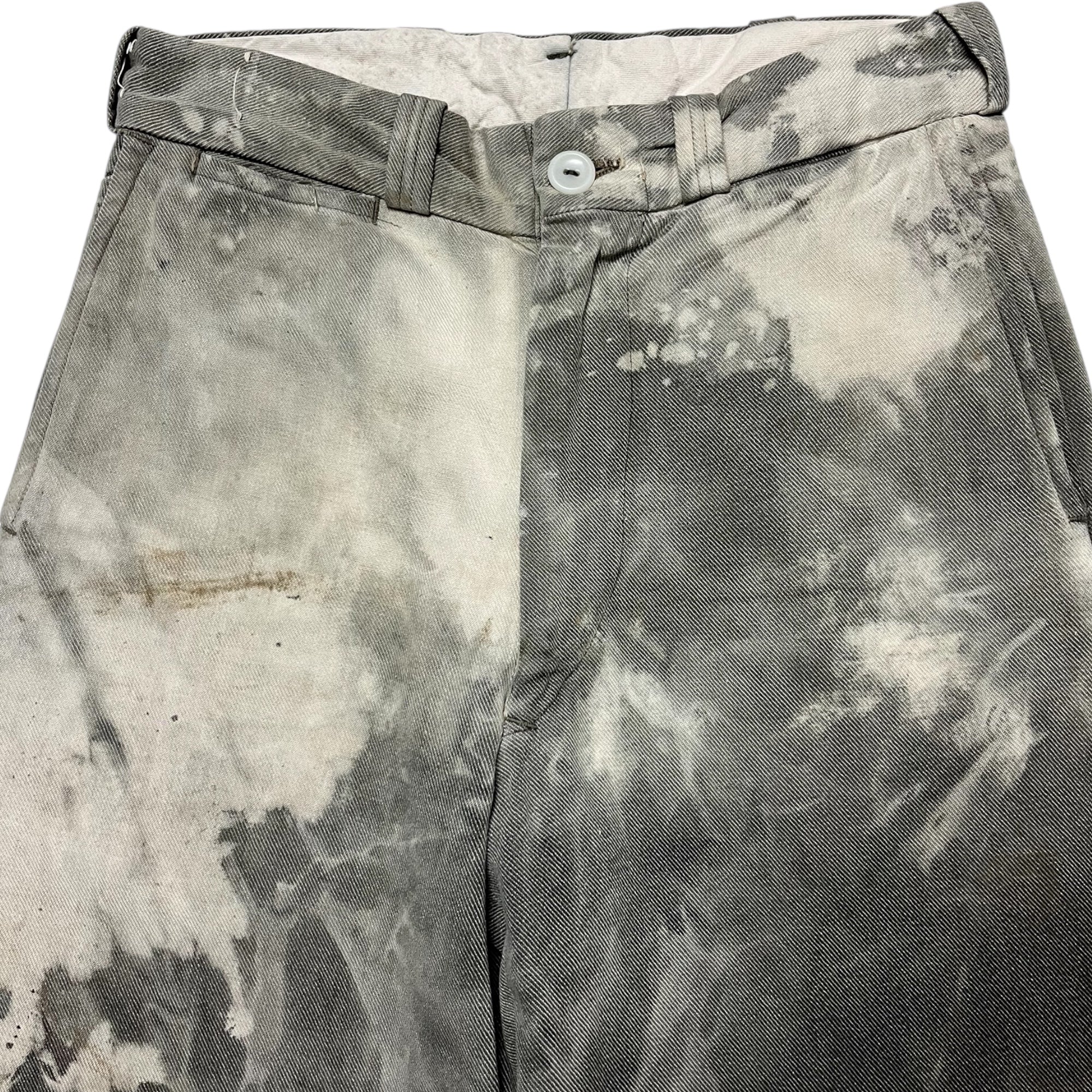 1950s Faded Whipcord Penny’s Big Mac Work Trousers - Smoke Grey - 30x33