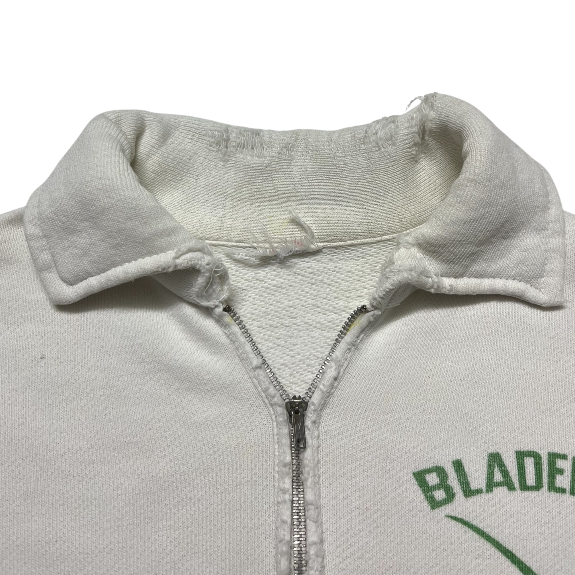 1950/60s ‘Bladensburg Blades’ 1/4 Zip Sweatshirt - White - M/L