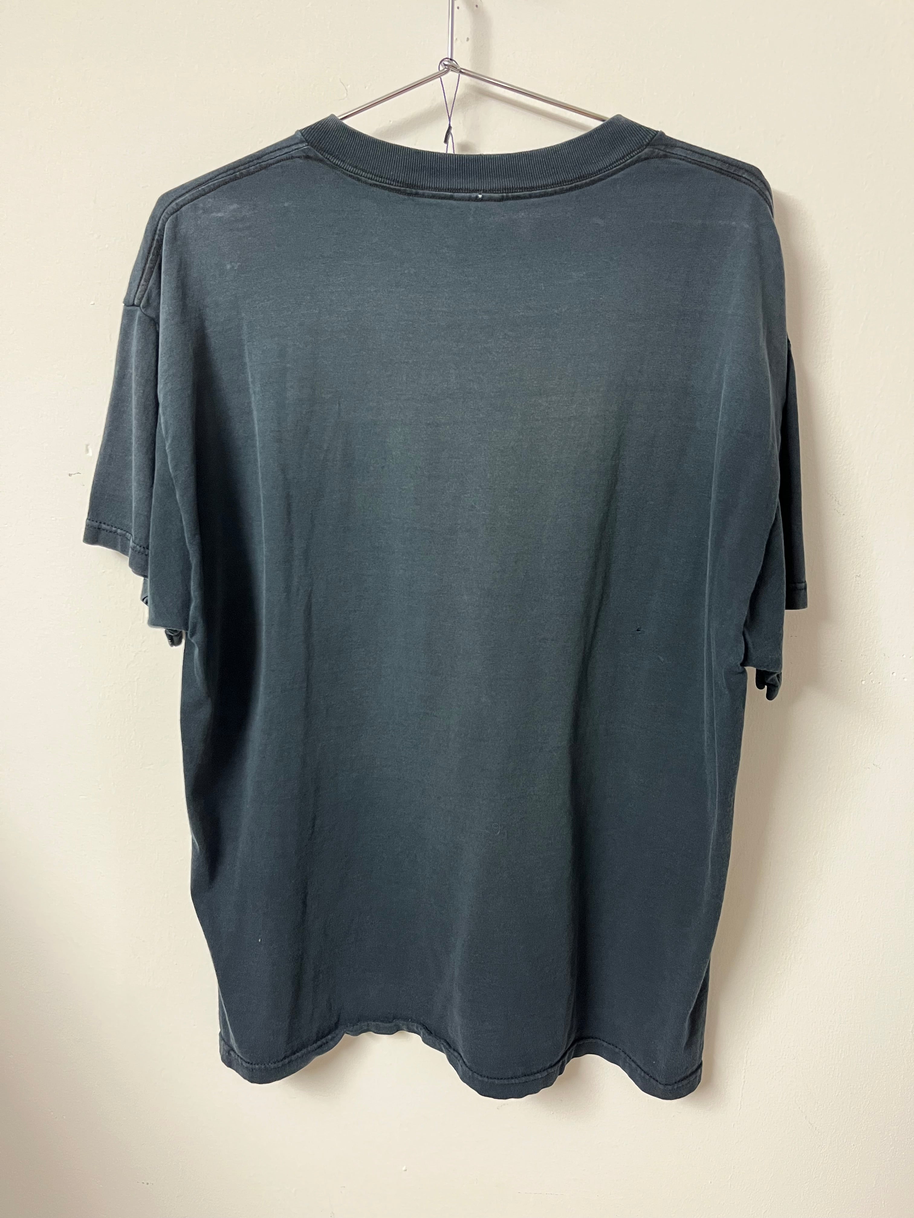 ‘90s Distressed Courvoisier T-Shirt - Faded Black - L/XL