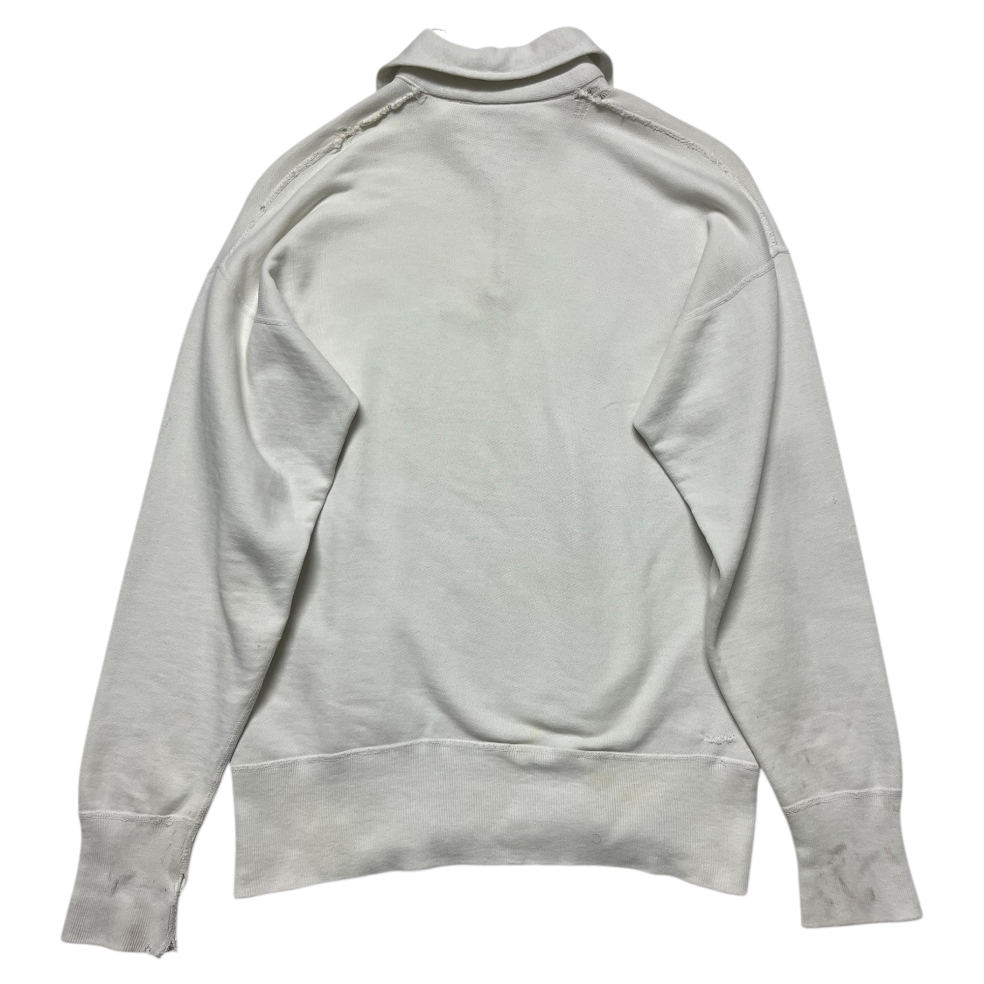 1950/60s ‘Bladensburg Blades’ 1/4 Zip Sweatshirt - White - M/L