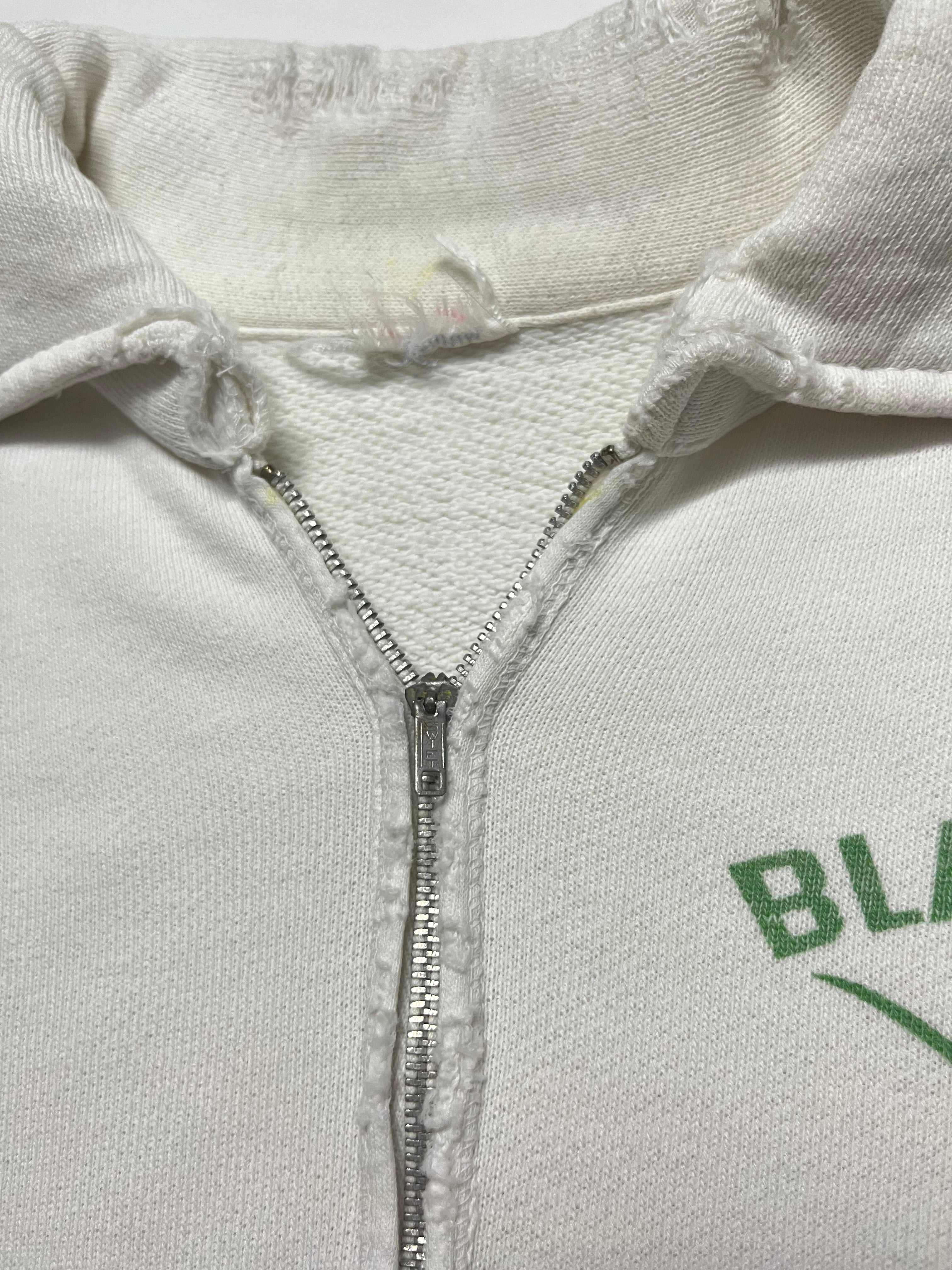 1950/60s ‘Bladensburg Blades’ 1/4 Zip Sweatshirt - White - M/L