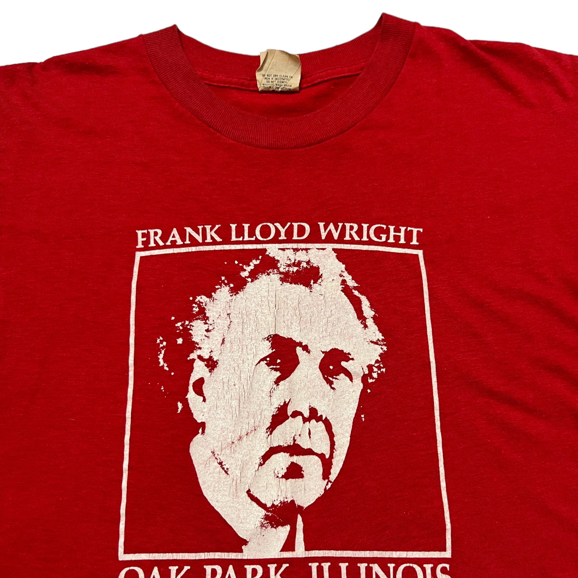 1980s/90s Frank Lloyd Wright ‘Oak Park, Illinois’ T-Shirt - Crimson Red - M