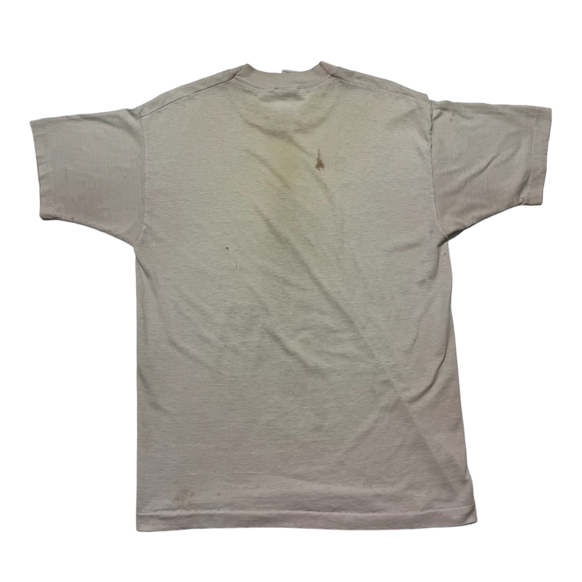 ‘90s Distressed ‘Shawanoes’ Native American T-Shirt - Off-White/Sand - L/XL