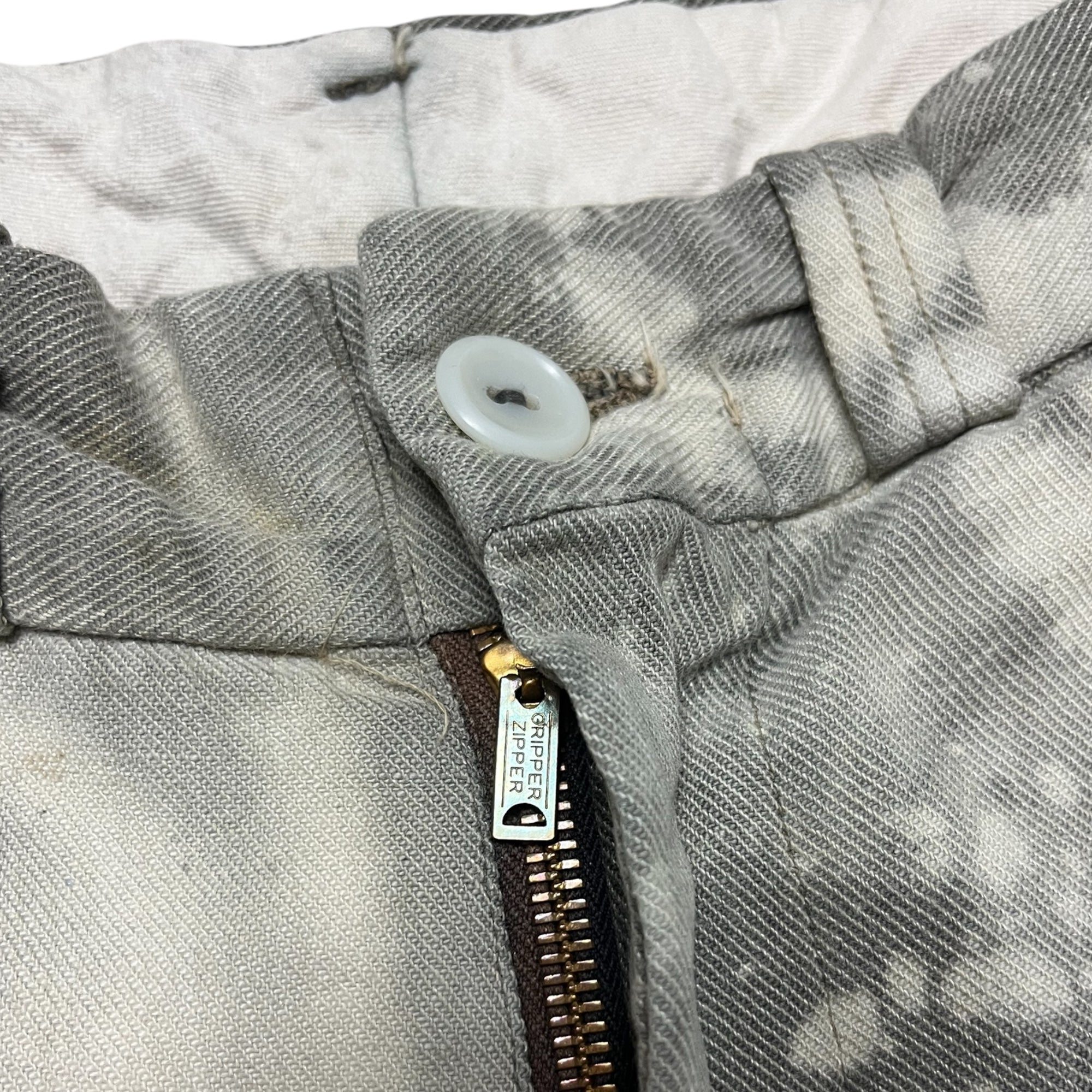 1950s Faded Whipcord Penny’s Big Mac Work Trousers - Smoke Grey - 30x33