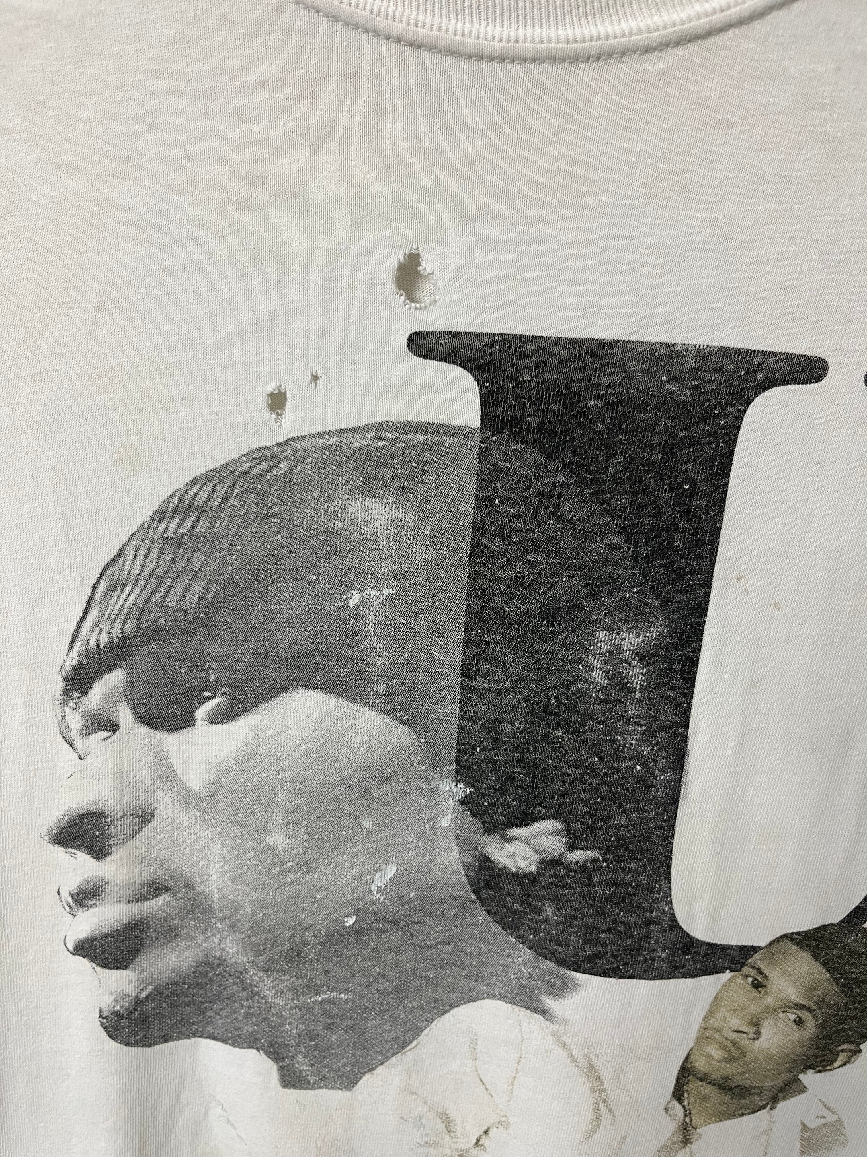 ‘04 Usher Confessions Tour Bootleg Distressed Rap T-Shirt - Aged White - XL