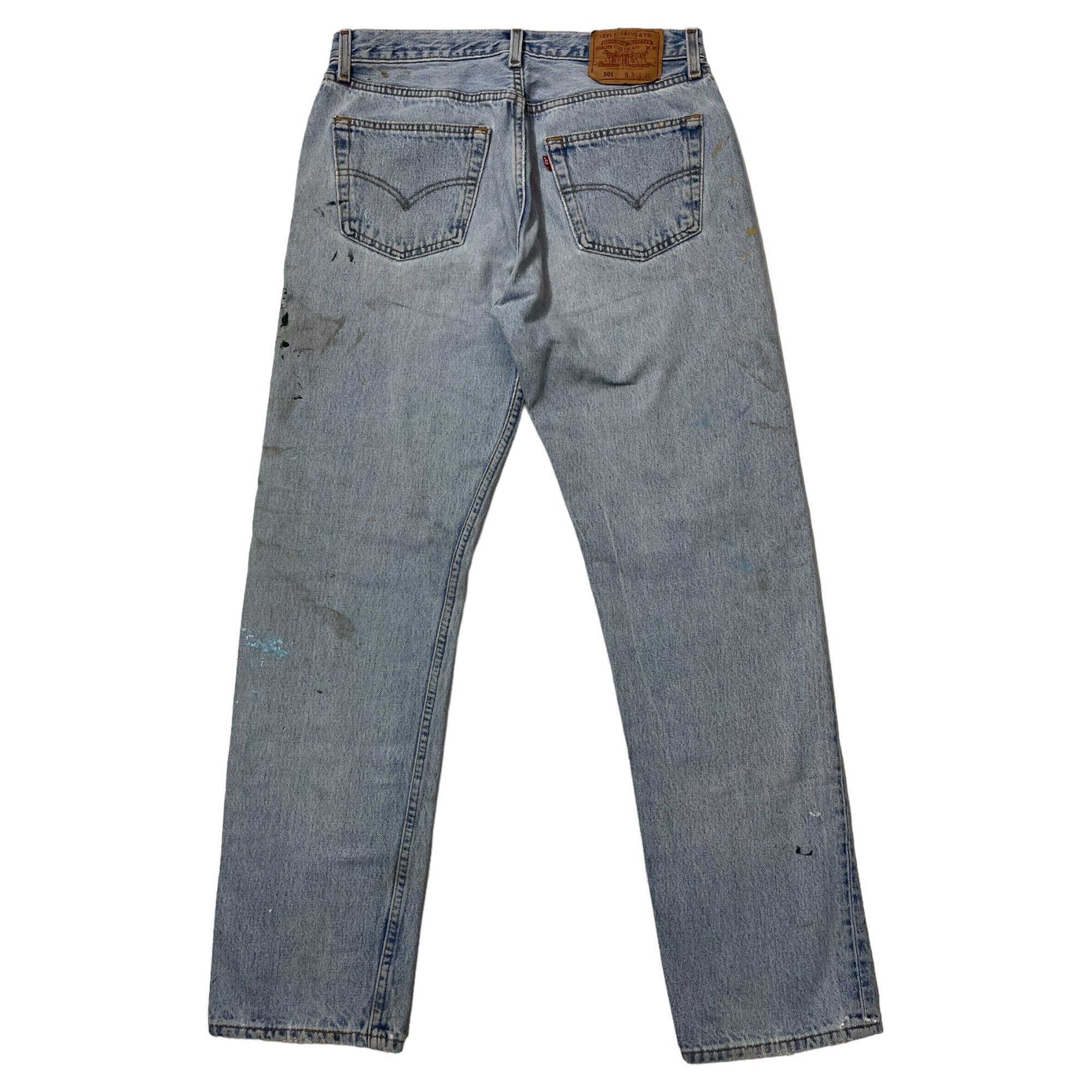 Late 1980s Levi’s Made in USA 501 Painter Jeans - Light Wash Blue - 32x31