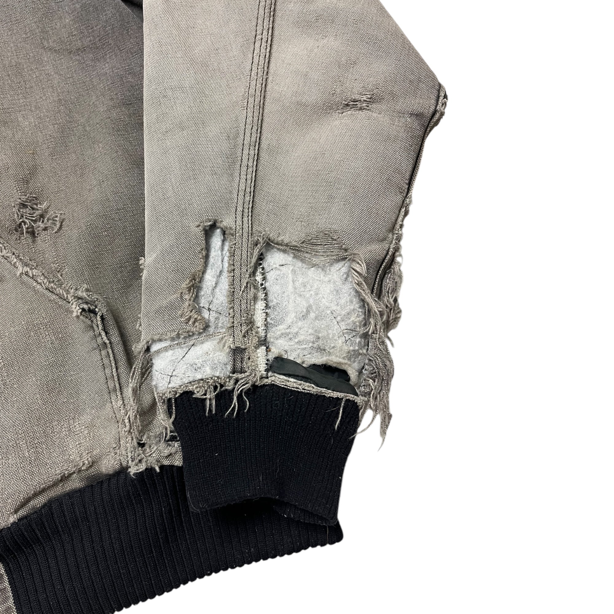 1990s Distressed & Faded Carhartt Harley-Davidson ‘Levi’ Active Jacket - Faded Black/Charcoal - L/LT/XL