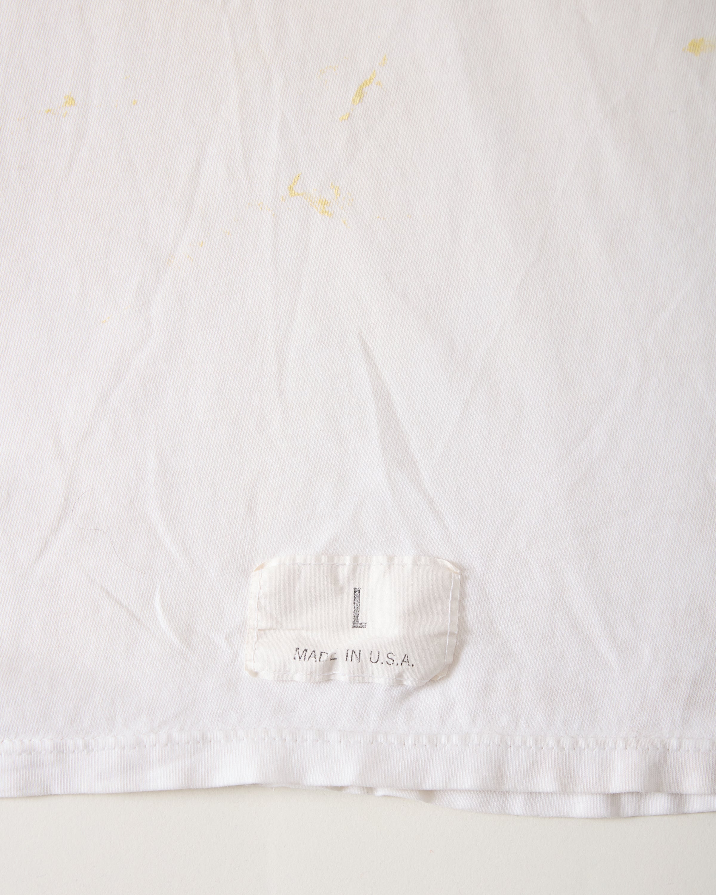 1960s Distressed ‘UNH’ Football Shirt - Aged White - L