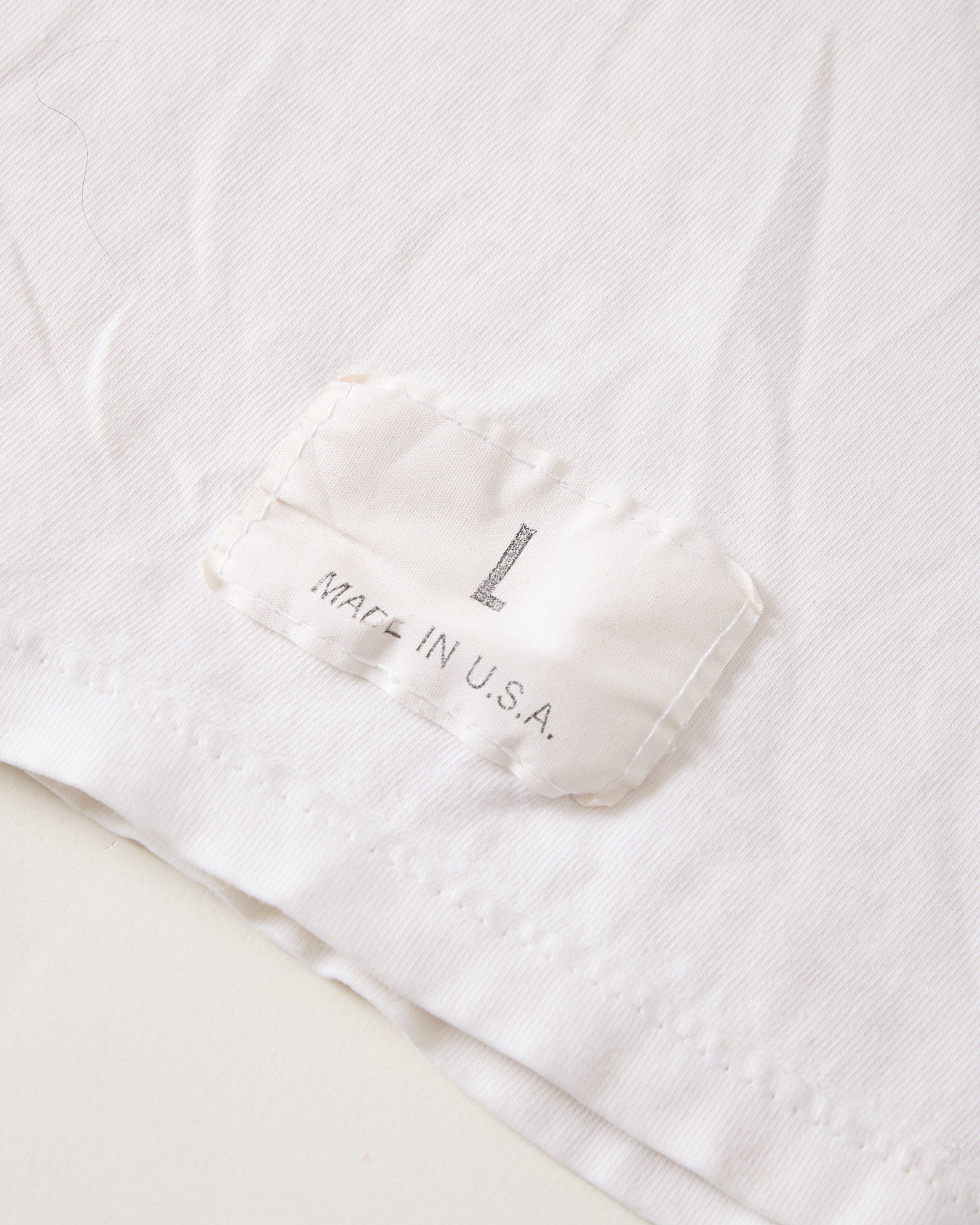 1960s Distressed ‘UNH’ Football Shirt - Aged White - L