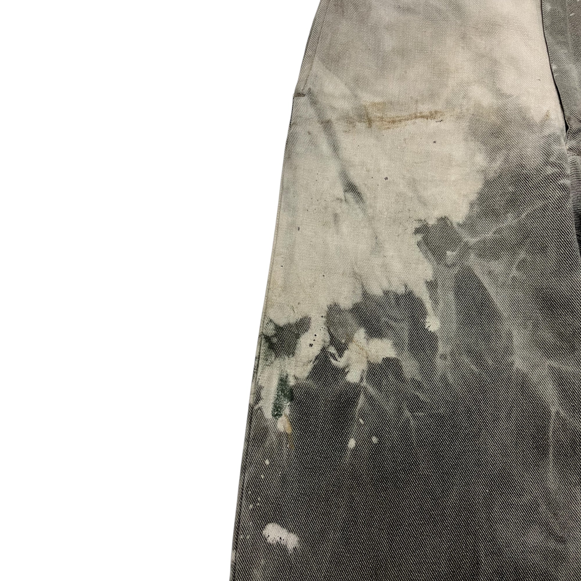1950s Faded Whipcord Penny’s Big Mac Work Trousers - Smoke Grey - 30x33
