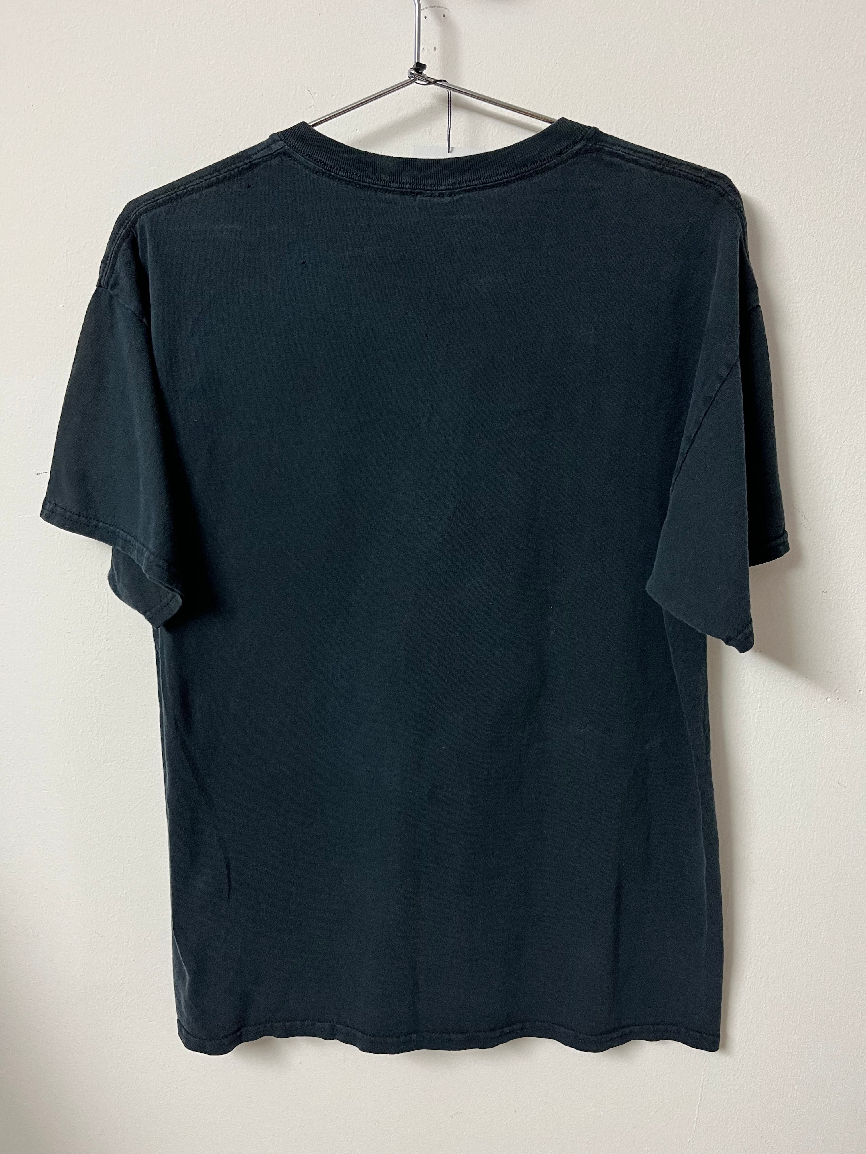 ‘90s/Y2K ‘Heavily Medicated’ Distressed T-Shirt - Sun Faded Black - L
