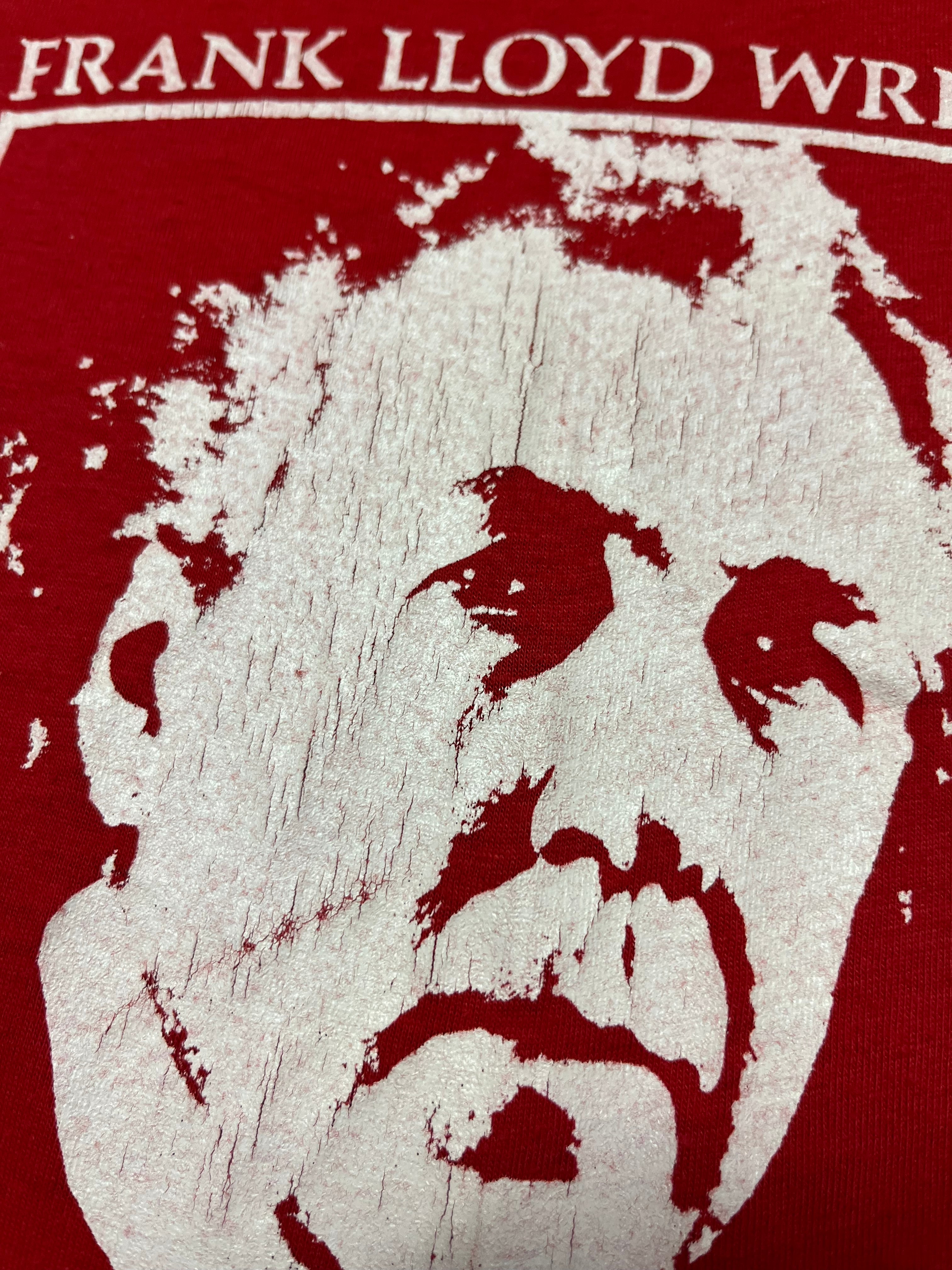 1980s/90s Frank Lloyd Wright ‘Oak Park, Illinois’ T-Shirt - Crimson Red - M