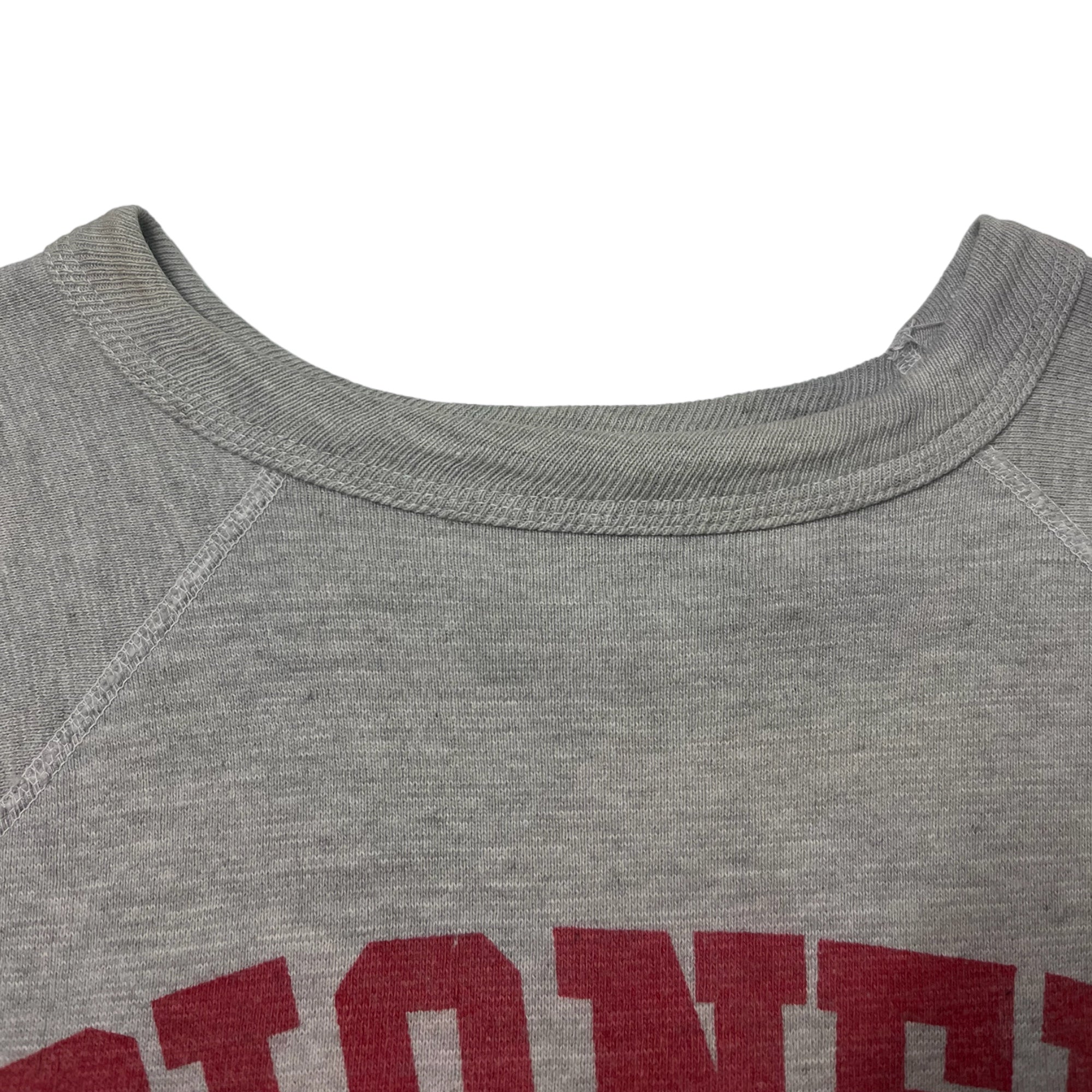 1950s/60s ‘Pioneer Women’ Shortsleeved Crewneck Sweatshirt - Heather Grey/Crimson - M