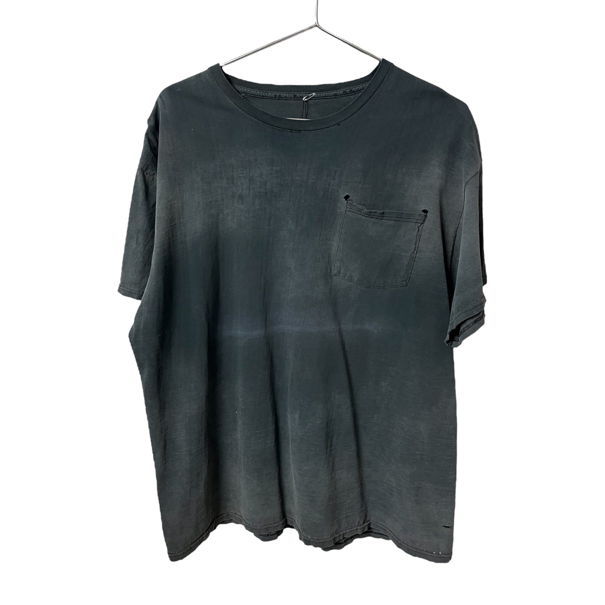 ‘90s Sun Faded & Distressed Pocket T-Shirt - Faded Black - L/XL