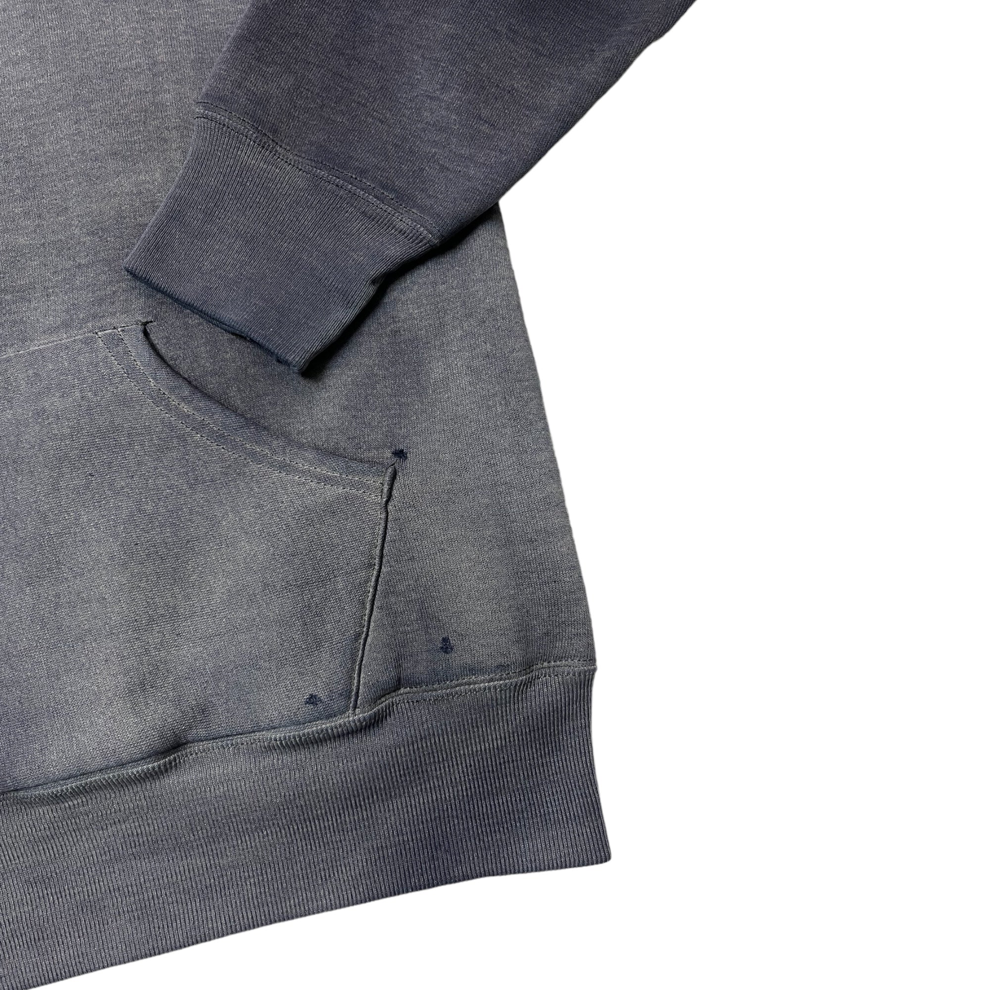 ‘70s Russell Sun Faded Double-Face Hooded Sweatshirt - Ghost Gray/Faded Navy - S