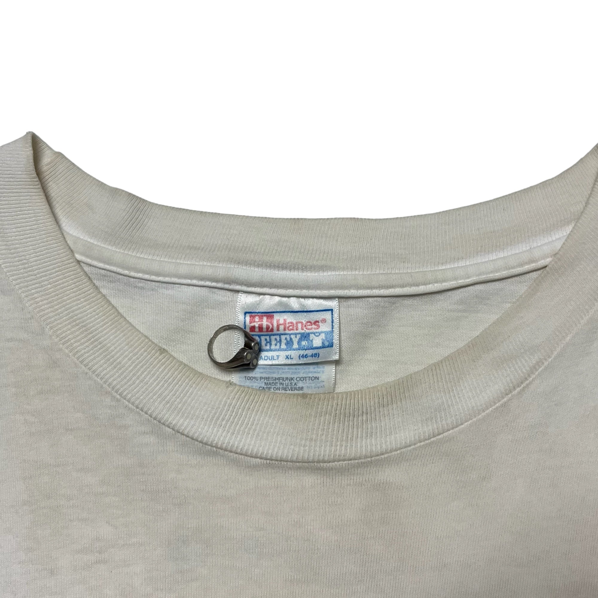 ‘90s Hanes Beefy-T ‘Luxuriously Soft Hand’ Promo T-Shirt - White - XL