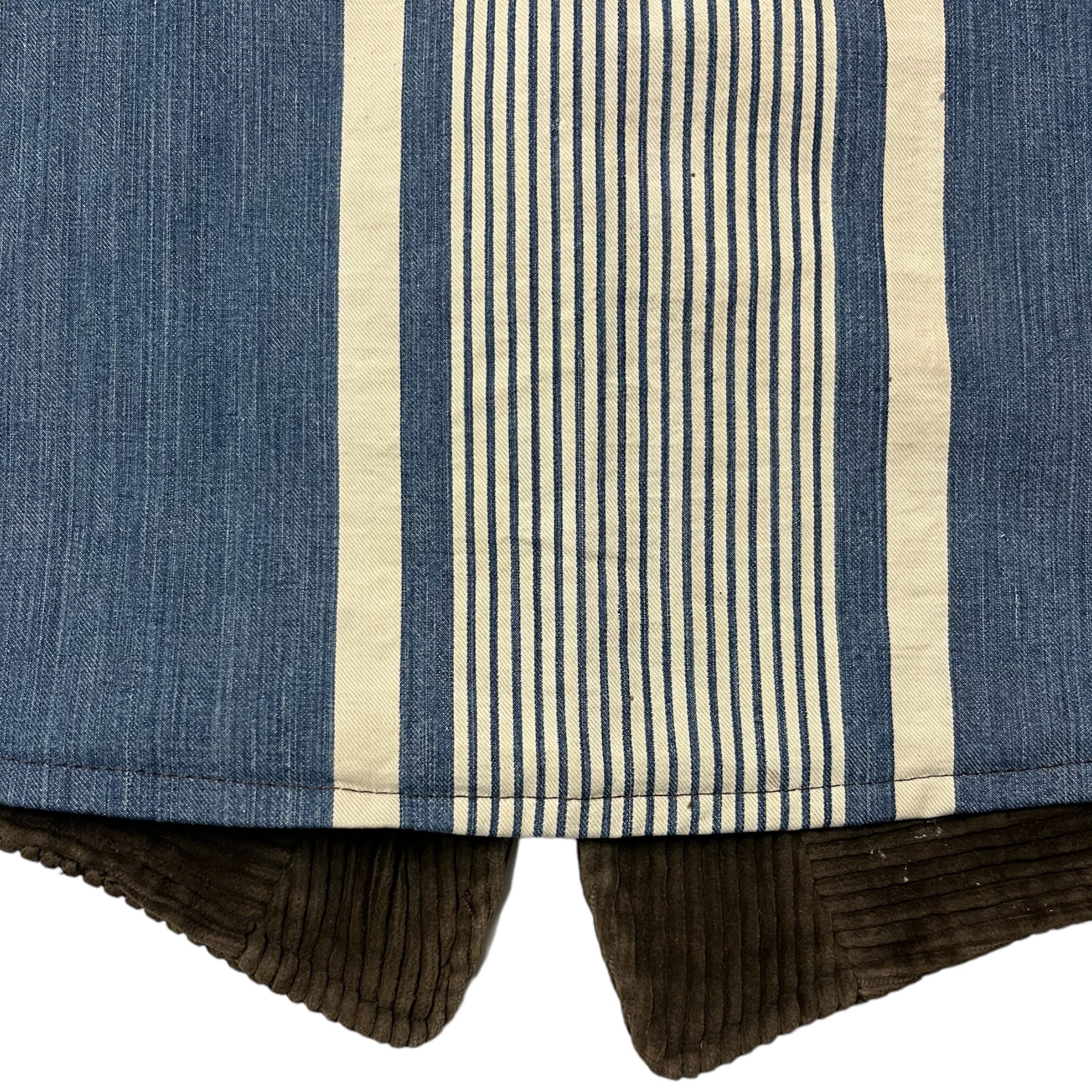 1920s/30s French Corduroy Vest with Replaced ‘Napkin’ Back - Coffee Brown - S