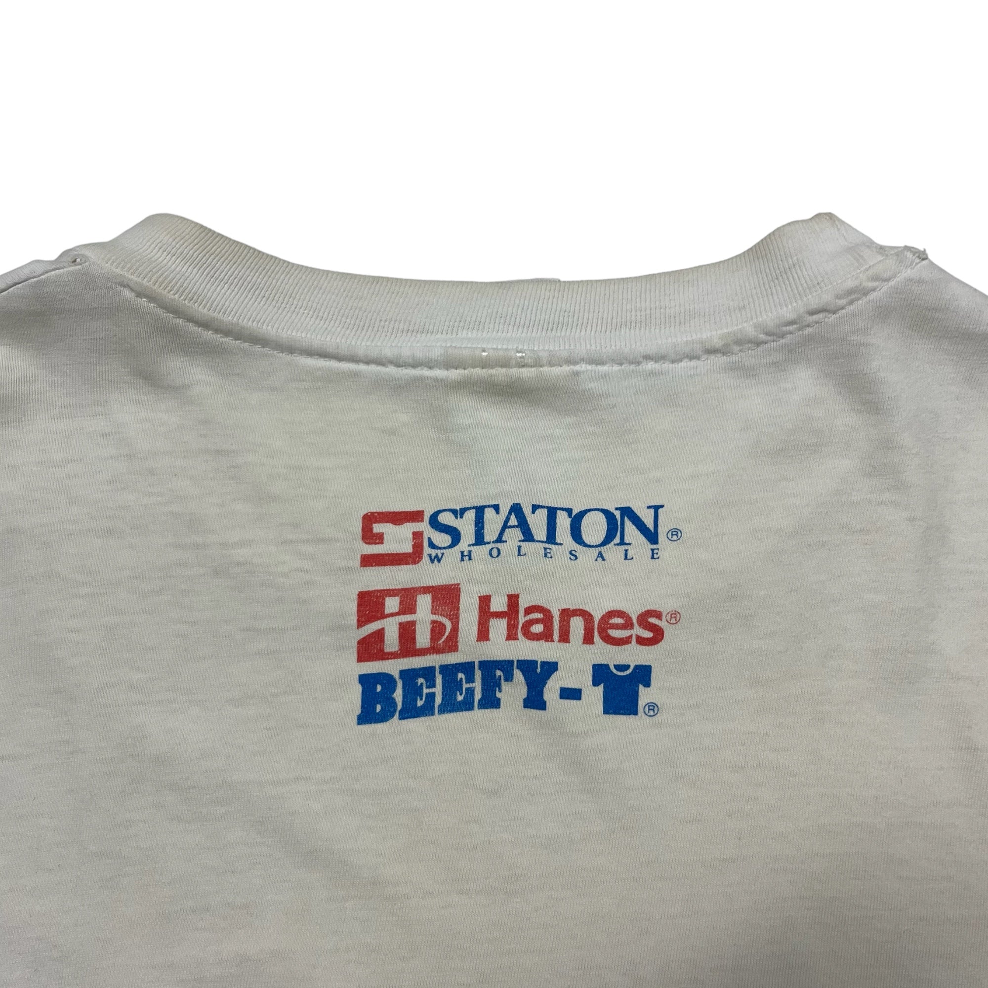 ‘90s Hanes Beefy-T ‘Luxuriously Soft Hand’ Promo T-Shirt - White - XL