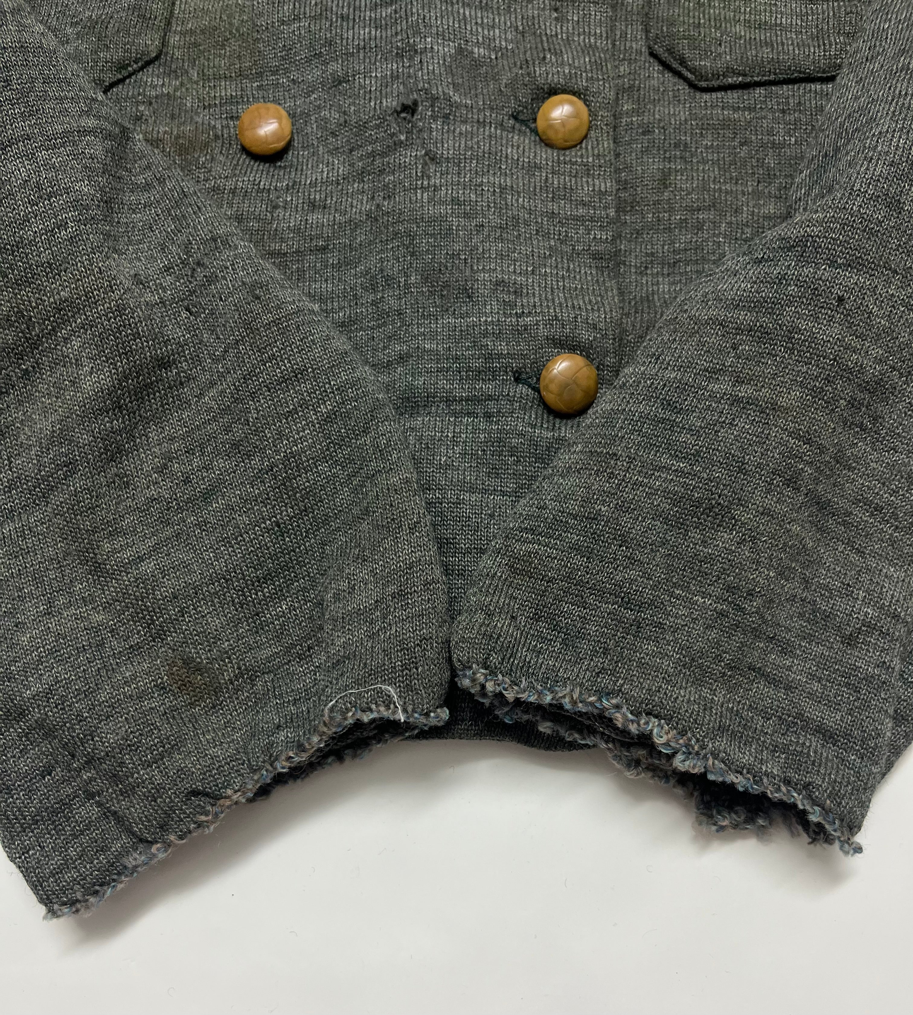 1920/30s German Exercise/Athletics Knit Jacket - Shades of Green - S/M/L