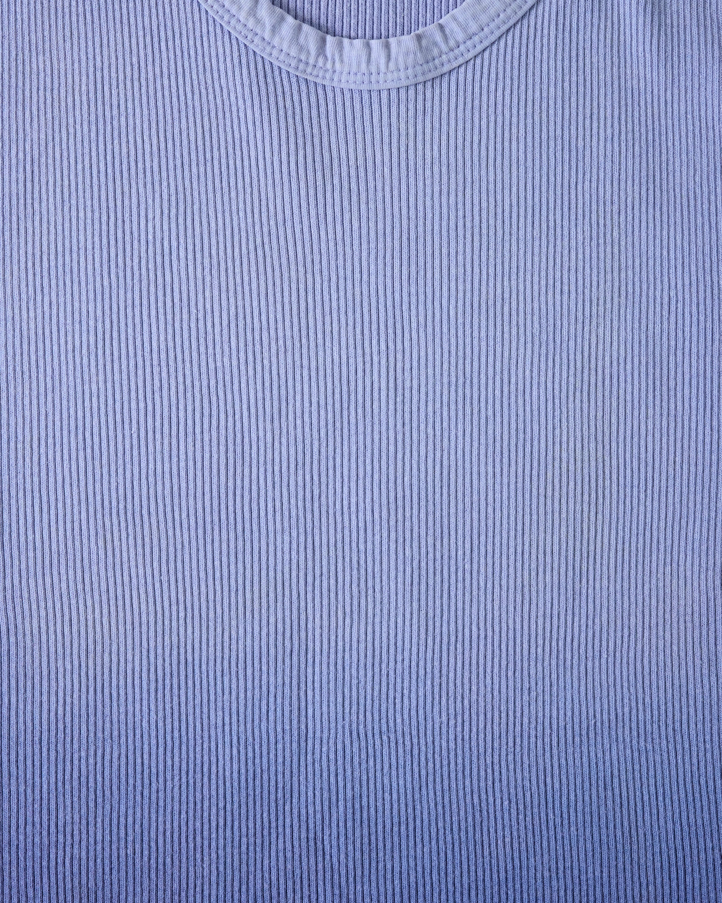 1950s Ribbed French Work Tank with Gradient/Tuck Fade - Shade of Blue - M