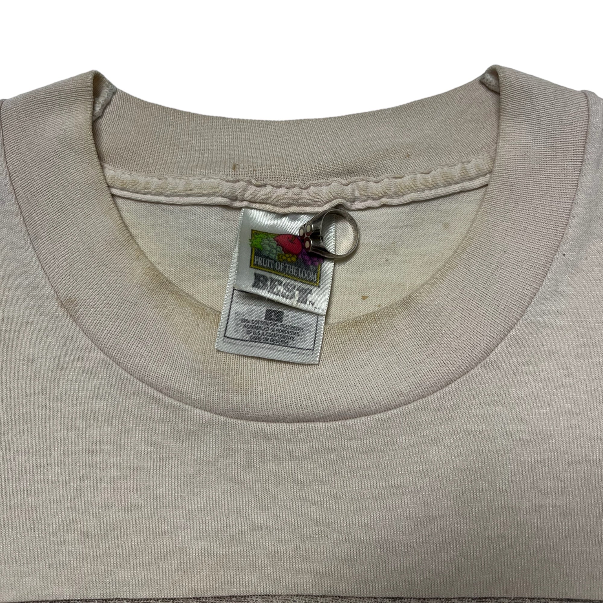‘90s Distressed ‘Shawanoes’ Native American T-Shirt - Off-White/Sand - L/XL