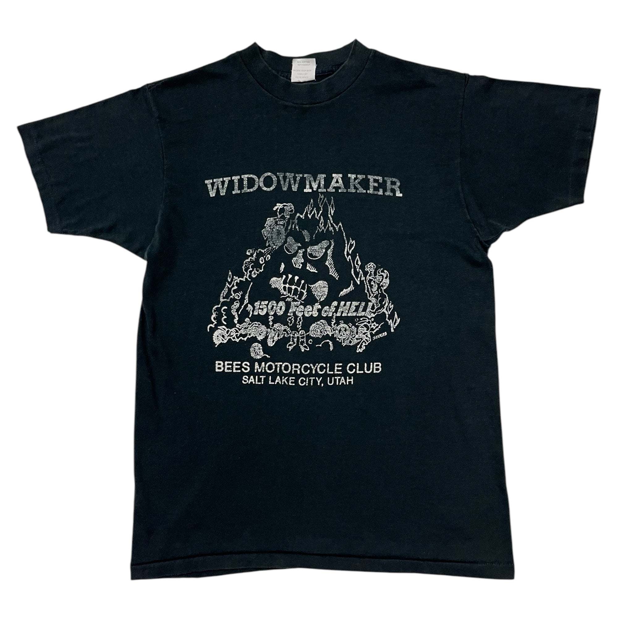 1980s ‘Widowmaker’ Motorcyle Club Biker Tee - Black - M