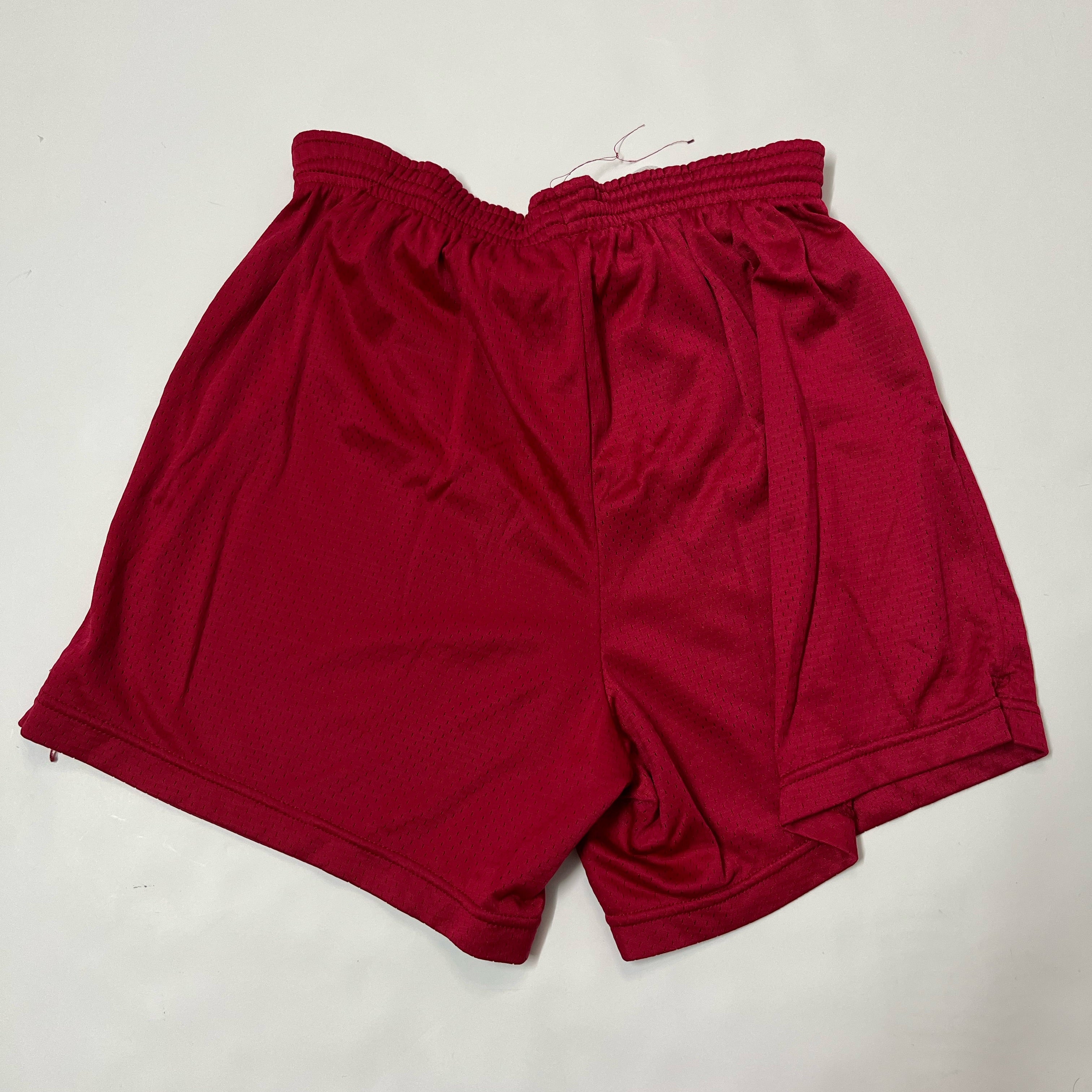 1980s Champion Mesh Shorts with Logo Patch - Team Red - S 29/30”