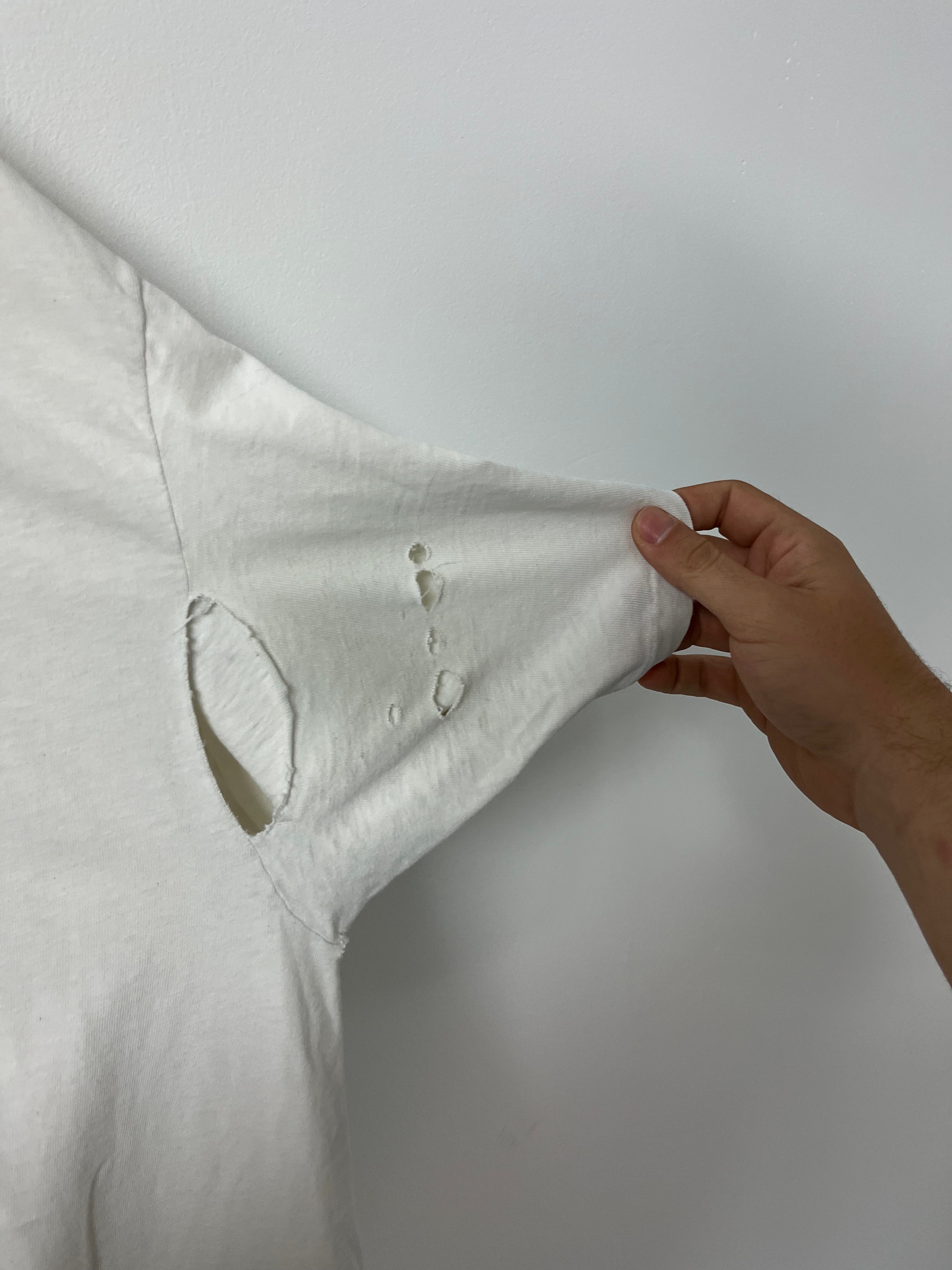 90s Jacuzzi Distressed T-Shirt - Aged White - XL/XXL