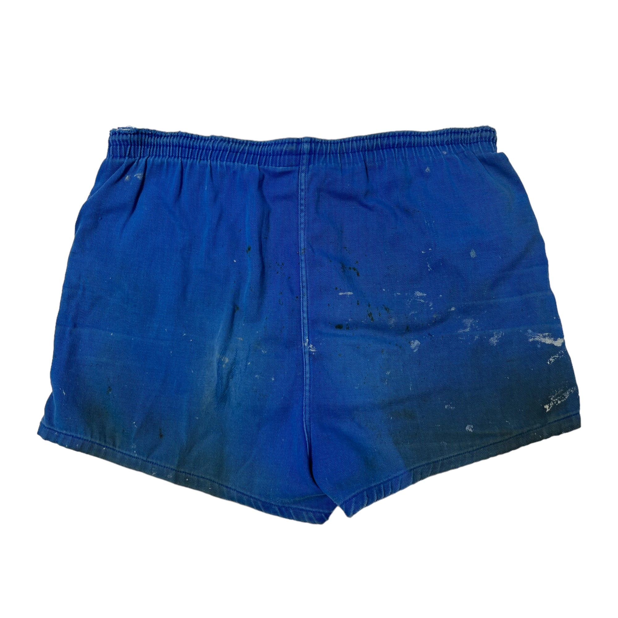 Distressed ‘50s/Early 60s Short Shorts with Button Pocket - Faded Blue - Adjustable 30-36”