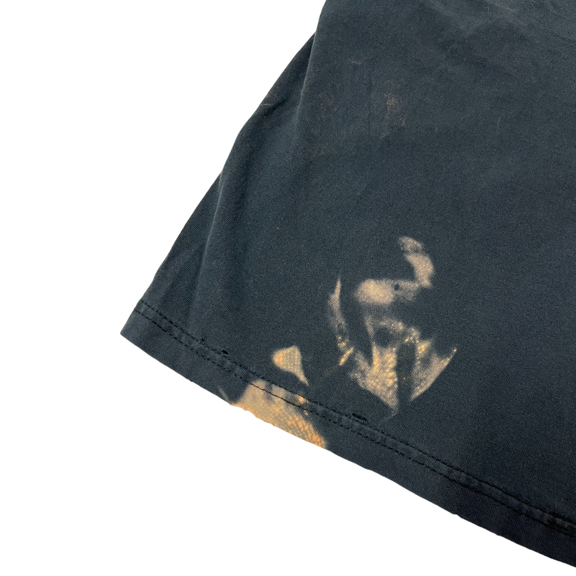 Distressed Sweat Shorts with Visible Waist Band - Faded Black - 14.5-21”