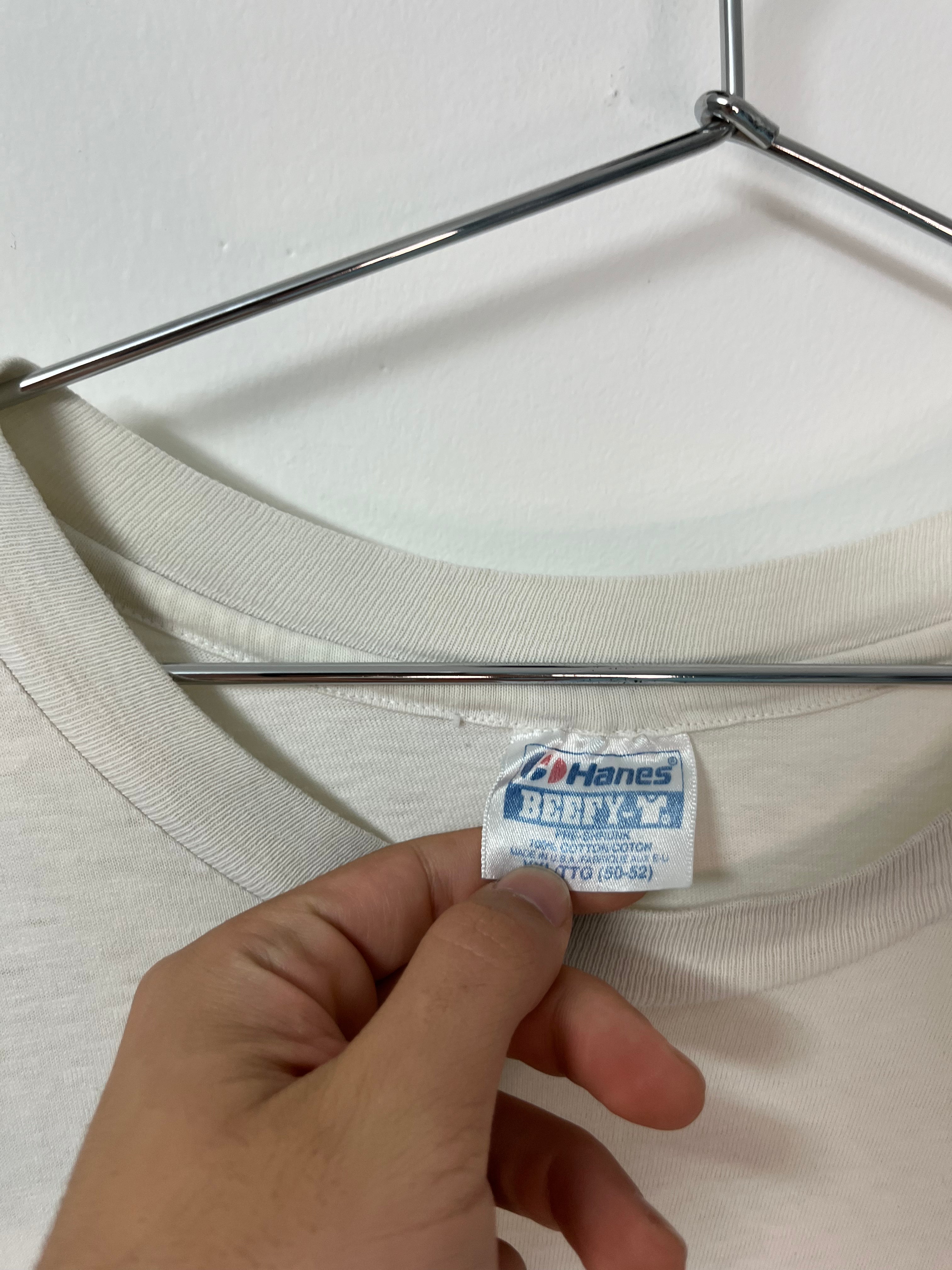 90s Jacuzzi Distressed T-Shirt - Aged White - XL/XXL