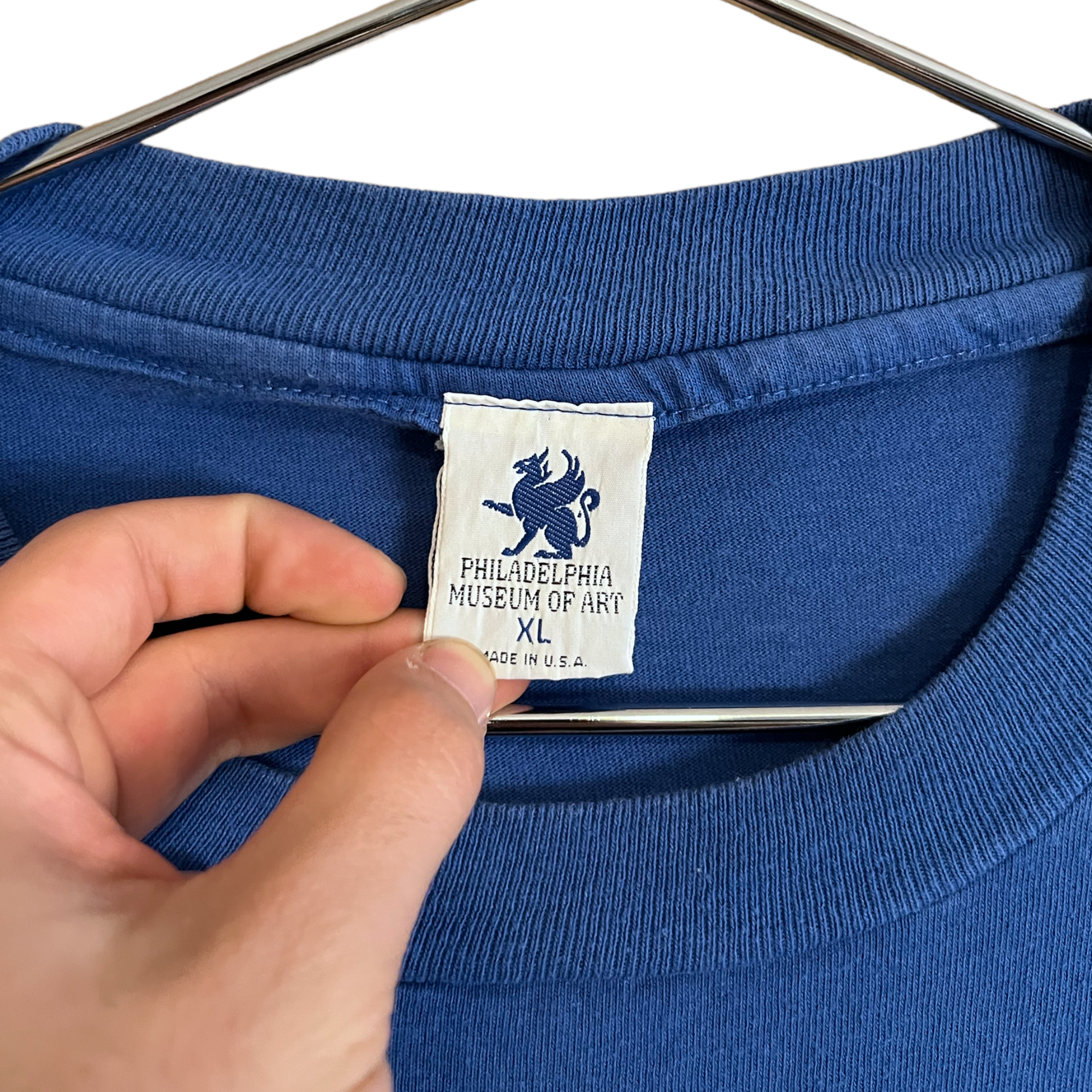 90s Single Stitch Cezanne Still Life Philadelphia Museum of Art T-Shirt - Blue - L/XL