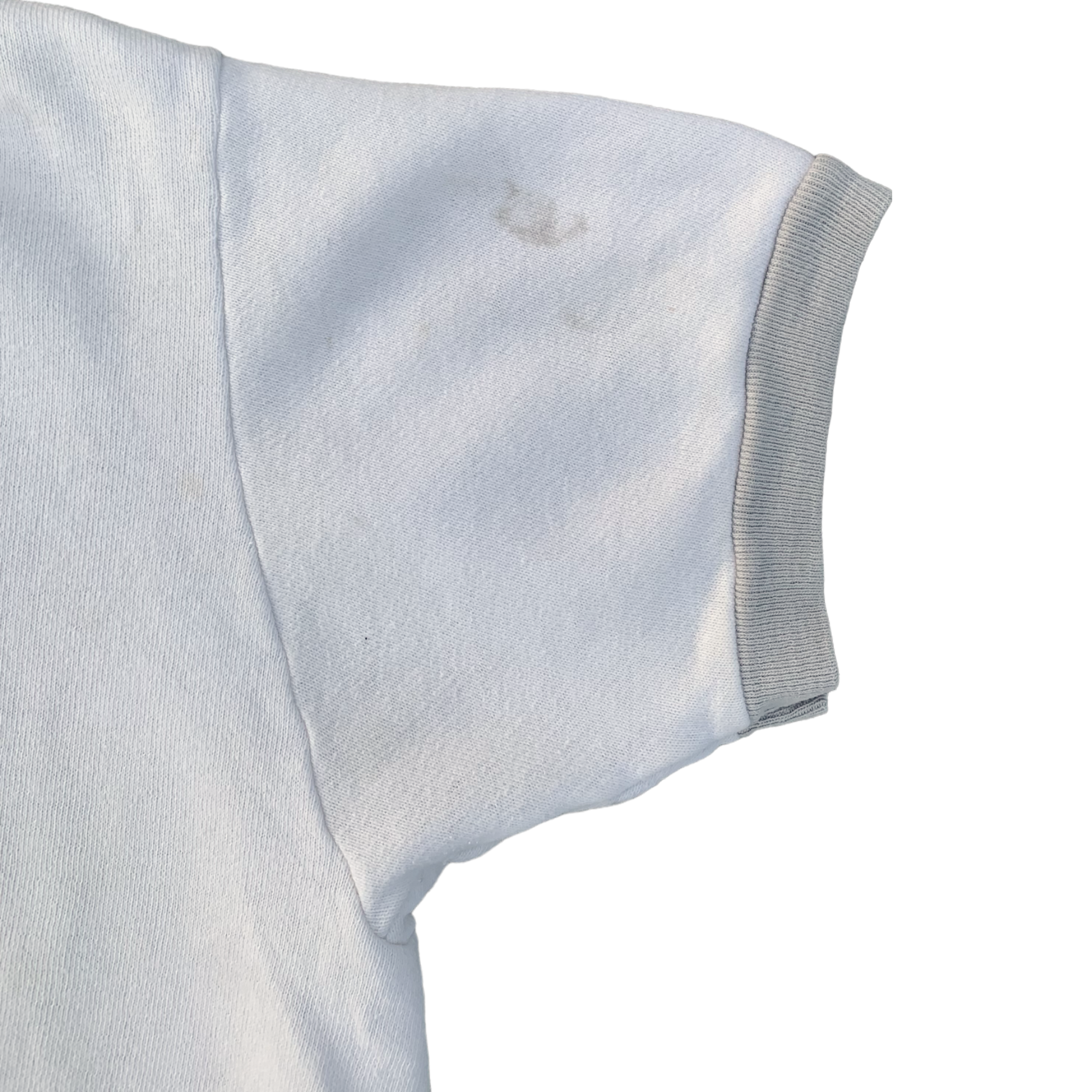1970s Two-Tone Short Sleeve Crewneck - White/Grey - XS/S