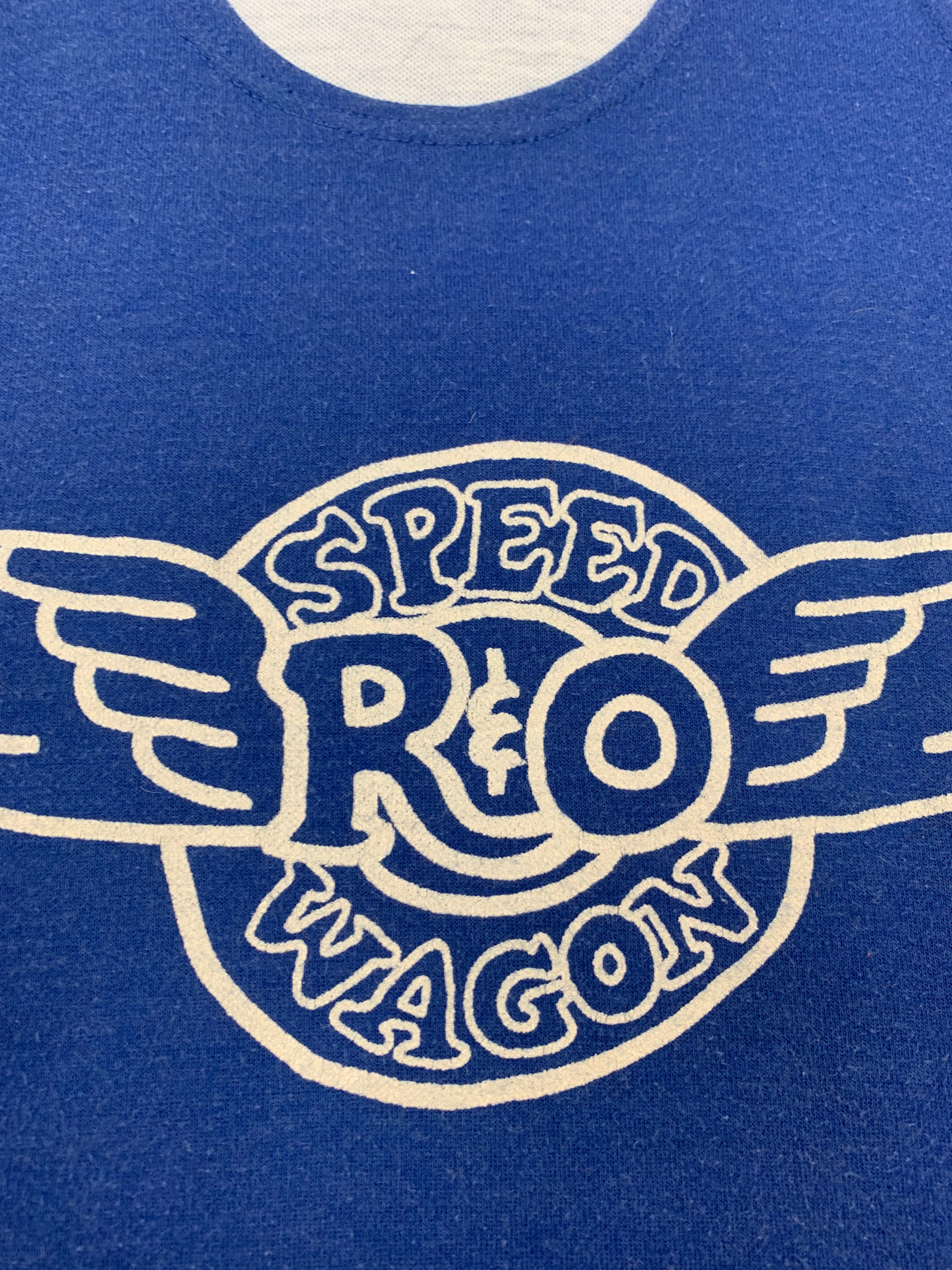 1980s REO Speedwagon Russell Gold Tag Tank - Royal Blue - L/XL