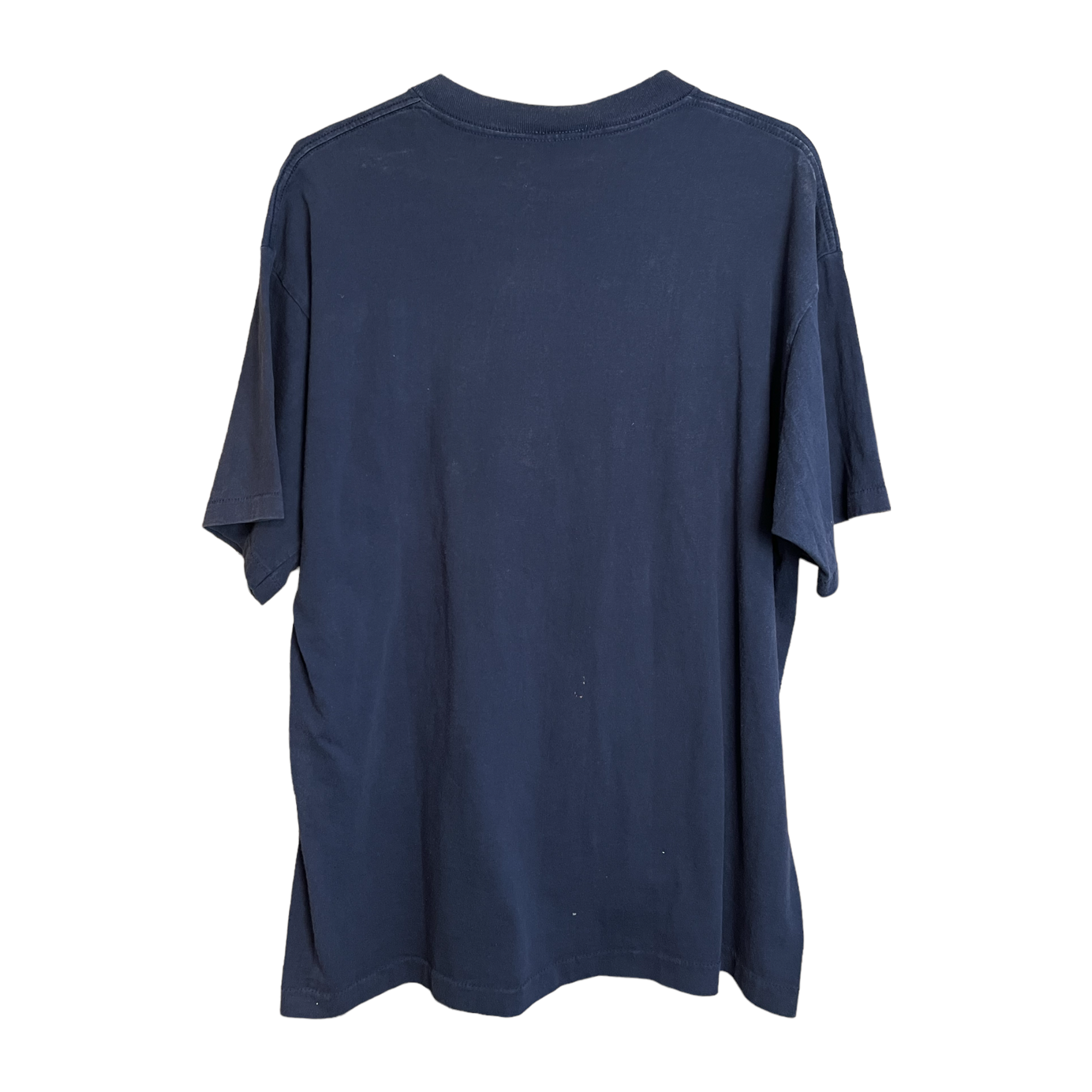 90s ‘Extinction is Forever’ Orca Whale Embroidered T-Shirt - Navy Blue - XL
