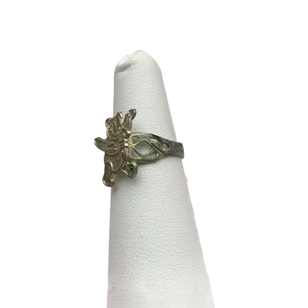Winnie The Pooh Ring - 1990s - Sterling Silver