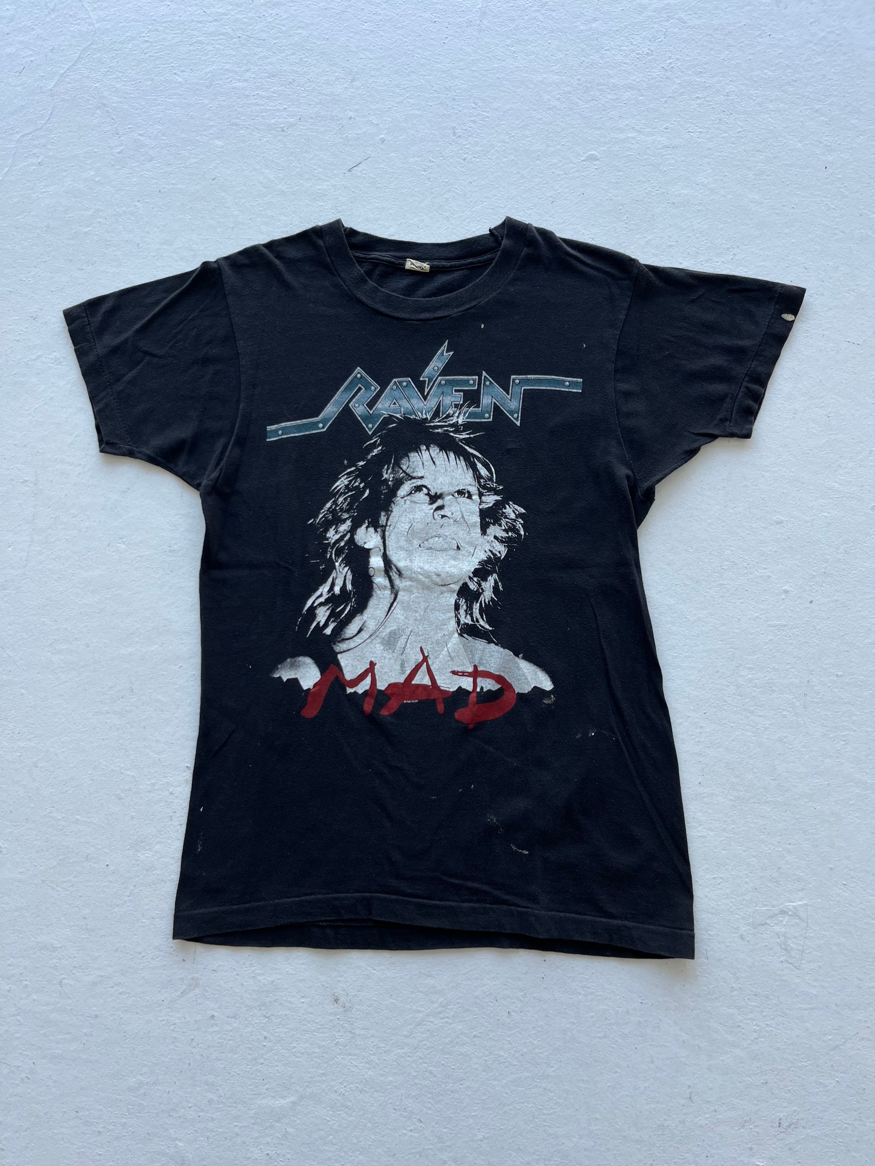 1984 Raven ‘Mad’ British Metal Band/Tour Shirt - Black - M