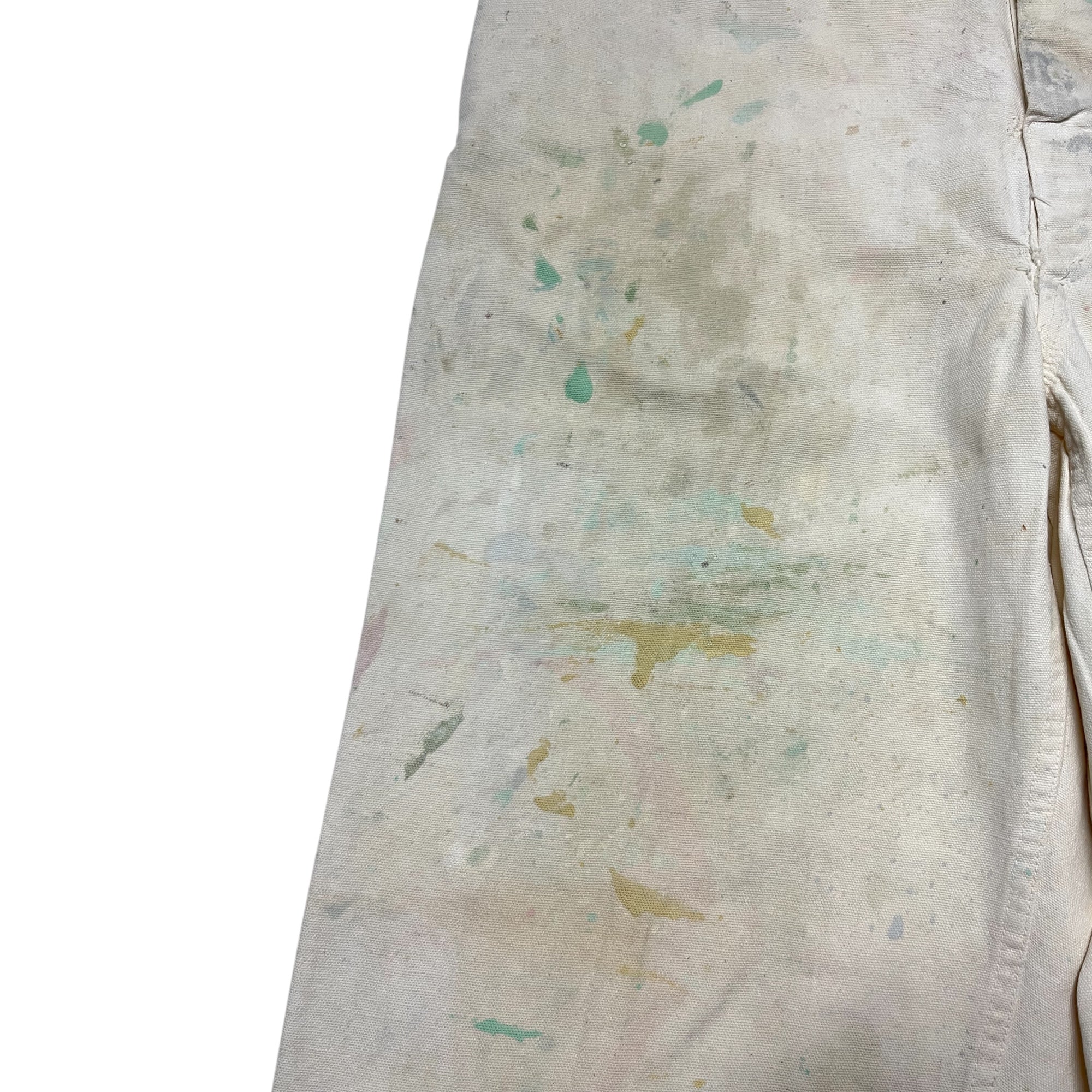 1940s ‘Paint Shop’ WWII Deck Pants - Off-White - 34x28