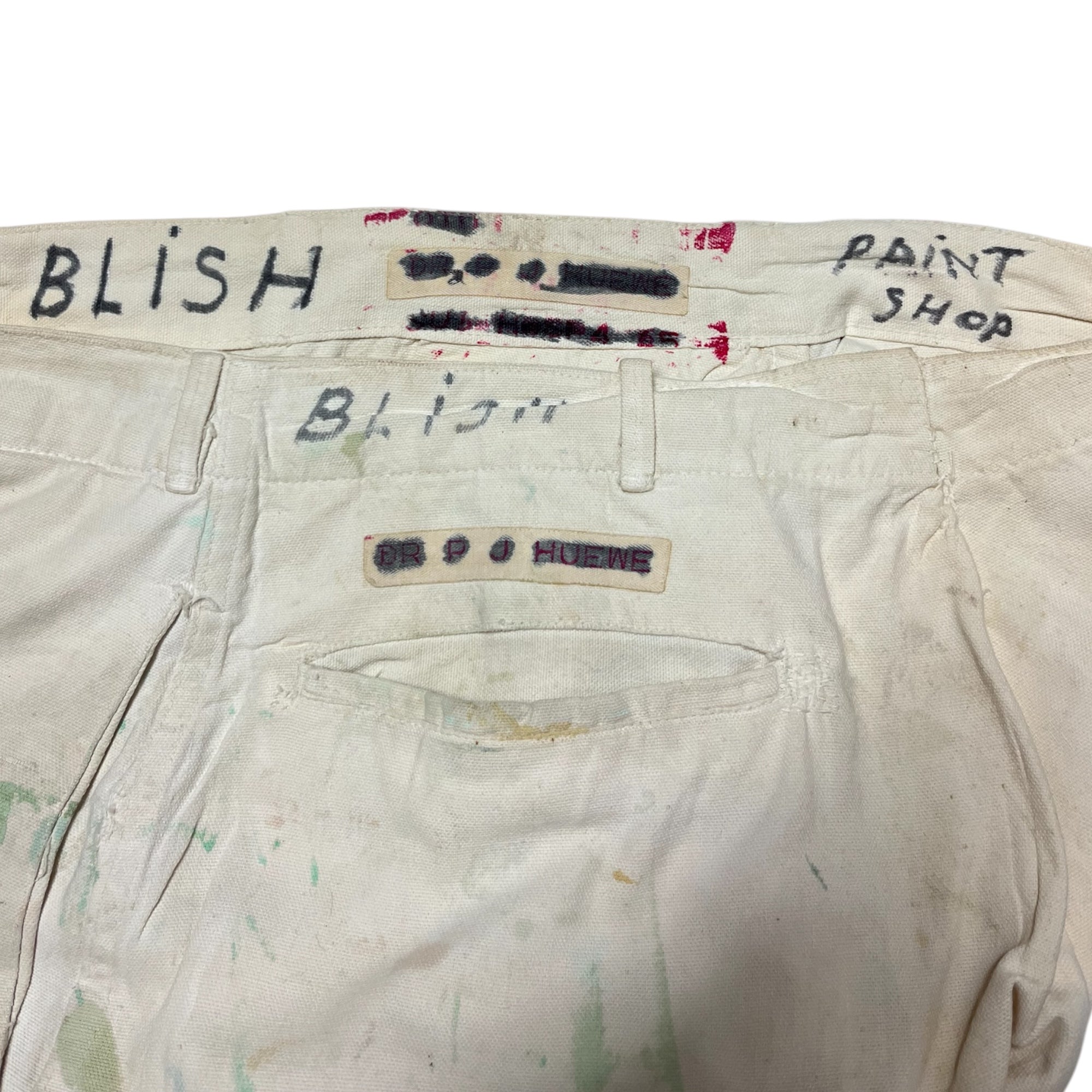 1940s ‘Paint Shop’ WWII Deck Pants - Off-White - 34x28