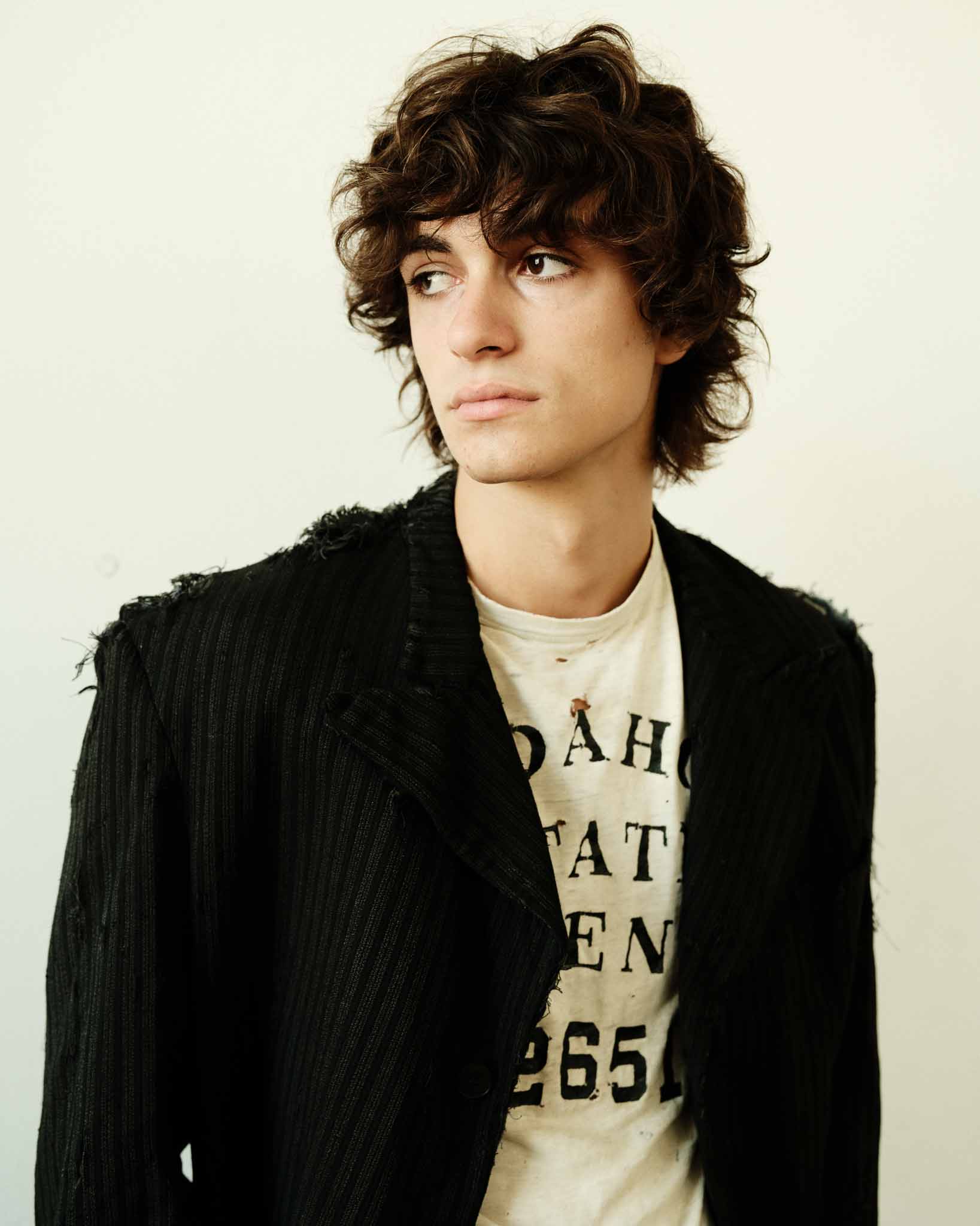 1920s Thrashed French Pinstripe Blazer/Suit Jacket - Black/Charcoal - 44R