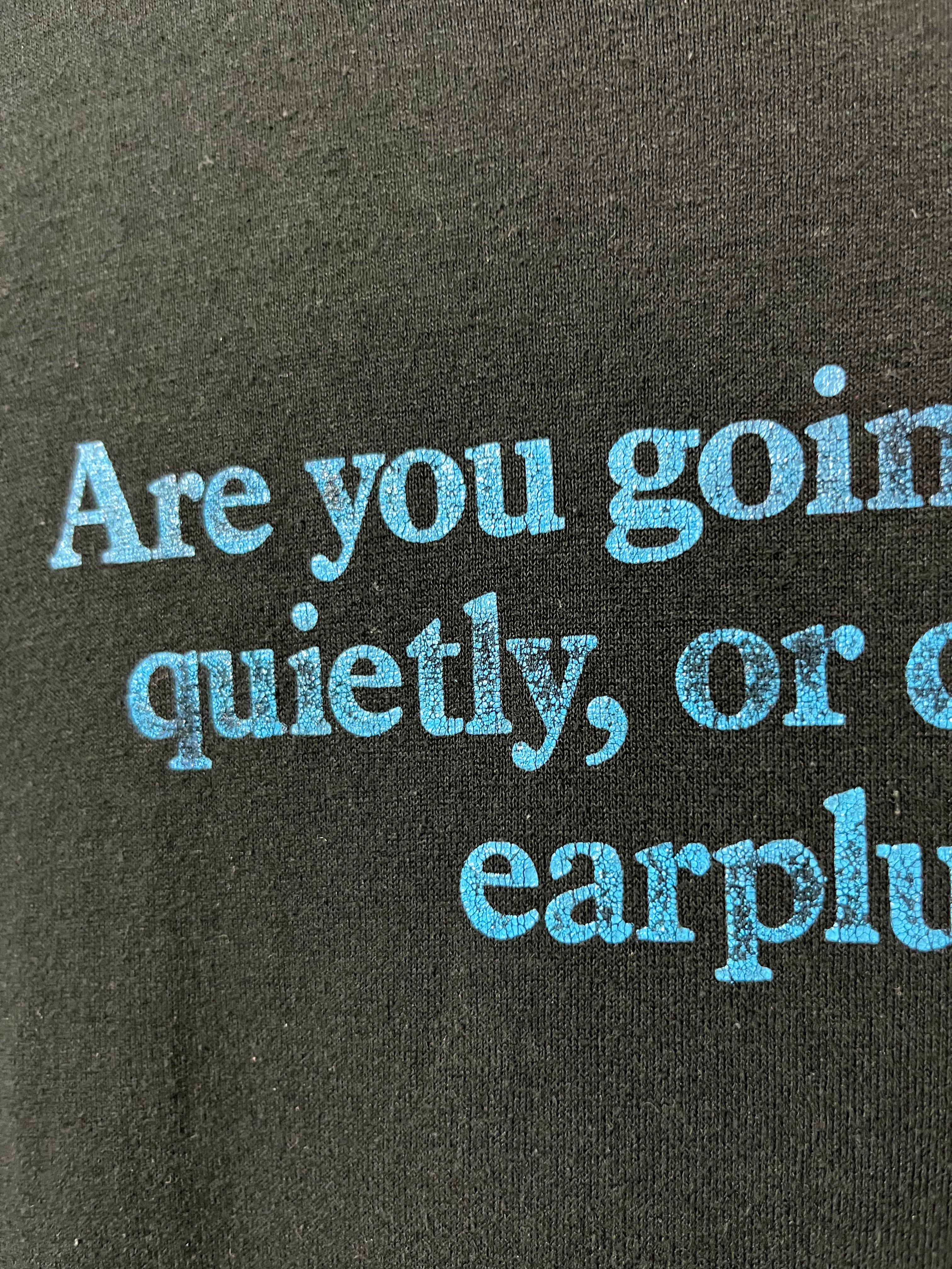 Early 90s ‘Are You Going to Come Quietly’ Novelty T-Shirt - Faded Black/Charcoal - L/XL
