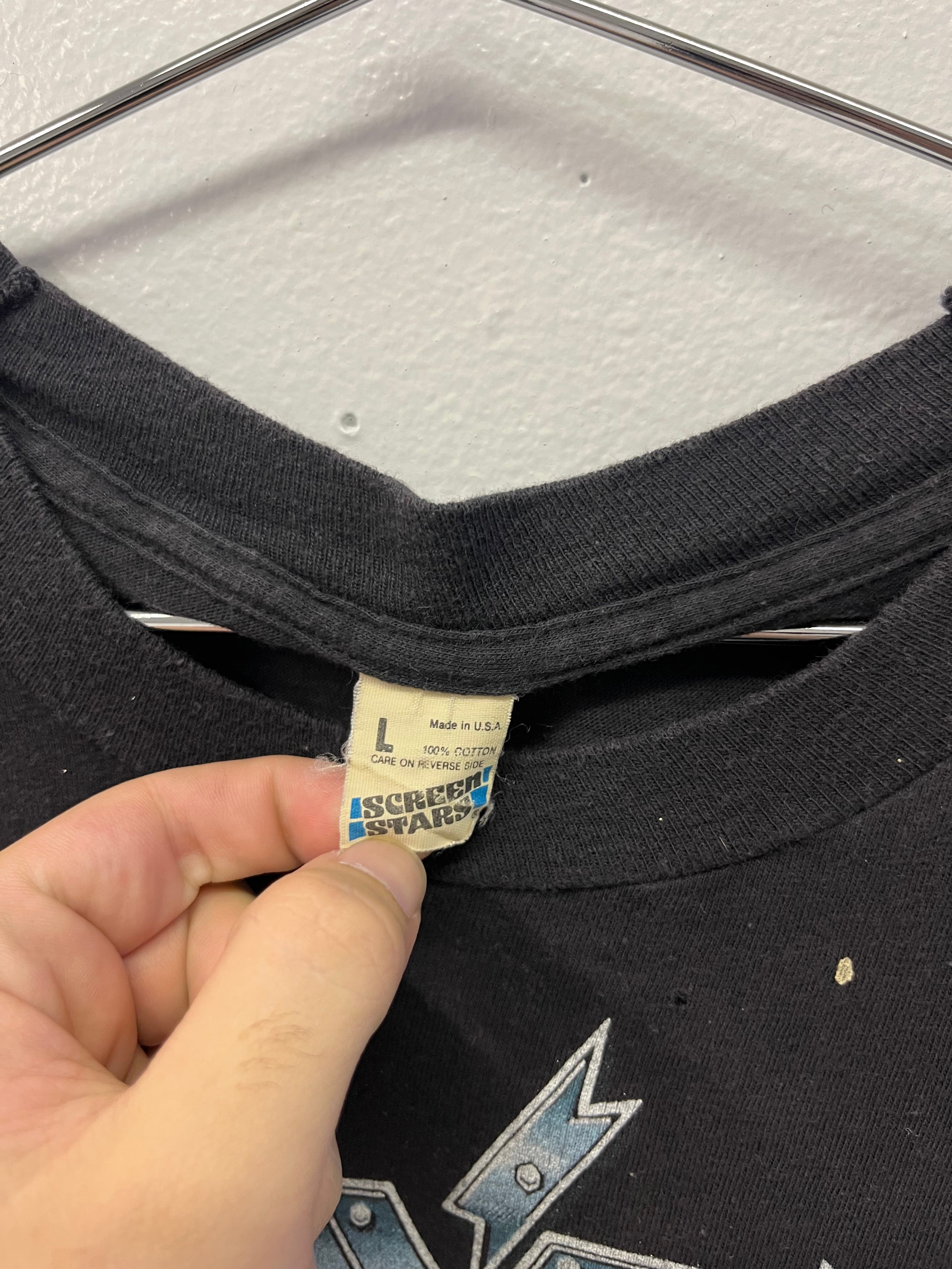 1984 Raven ‘Mad’ British Metal Band/Tour Shirt - Black - M