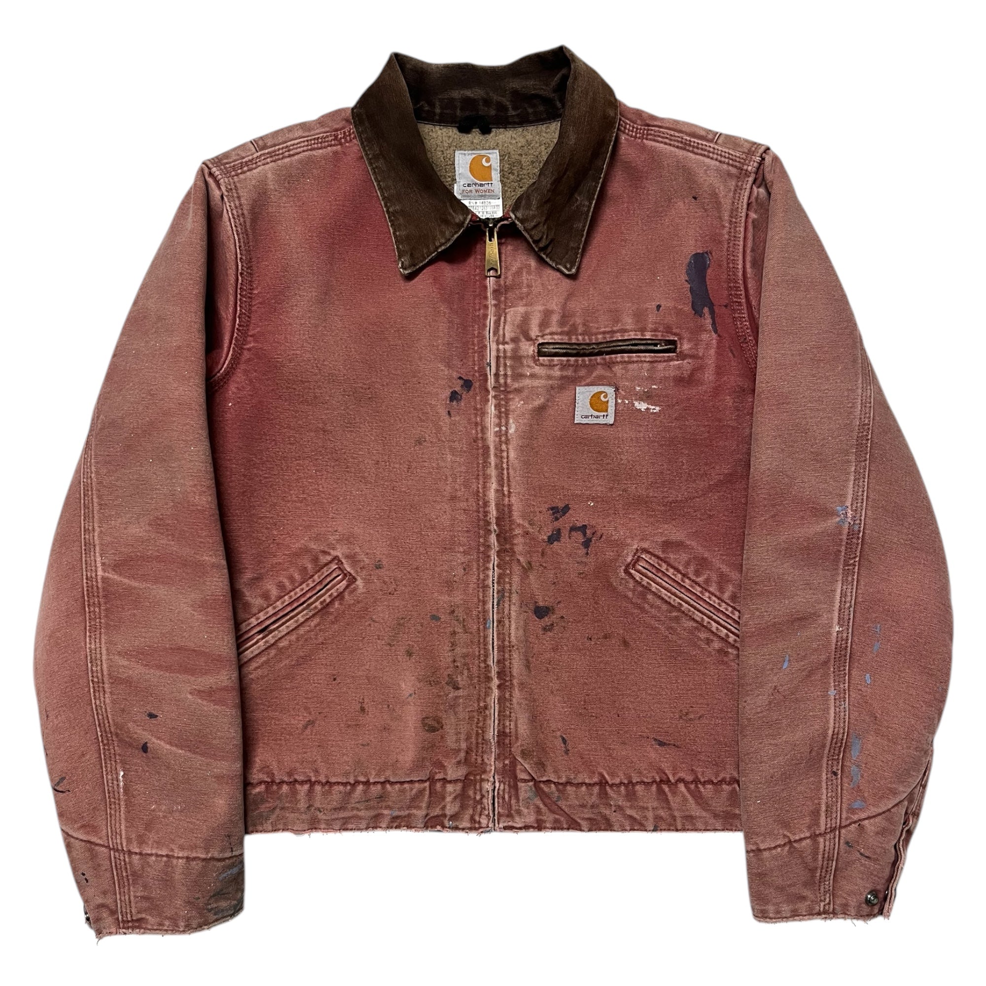 ‘90s Distressed J097 Carhartt Detroit Jacket - Dusty Rose - S