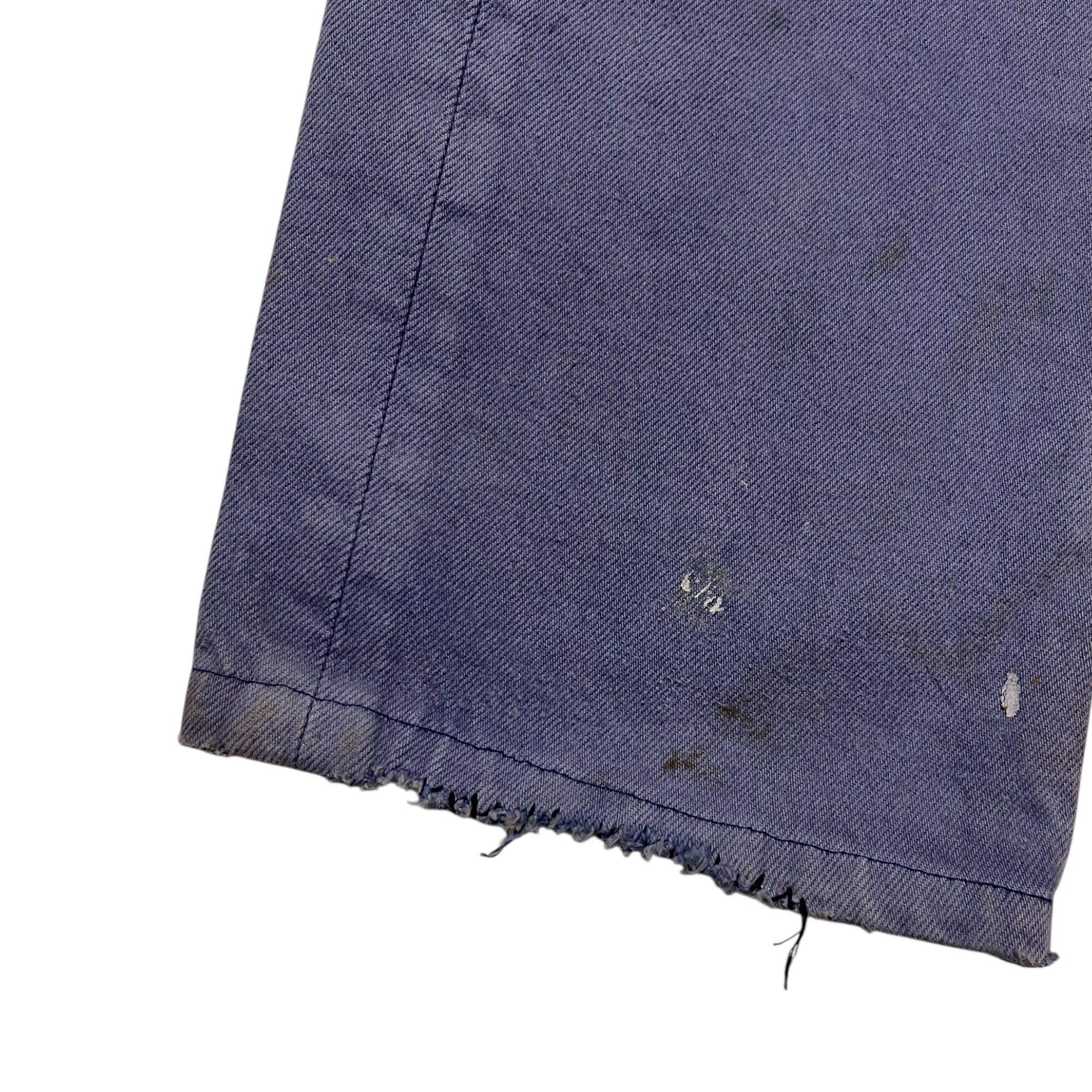 1970s/80s Made in France Levi’s Repaired & Dyed Hippie 501’s - Periwinkle - 30x30