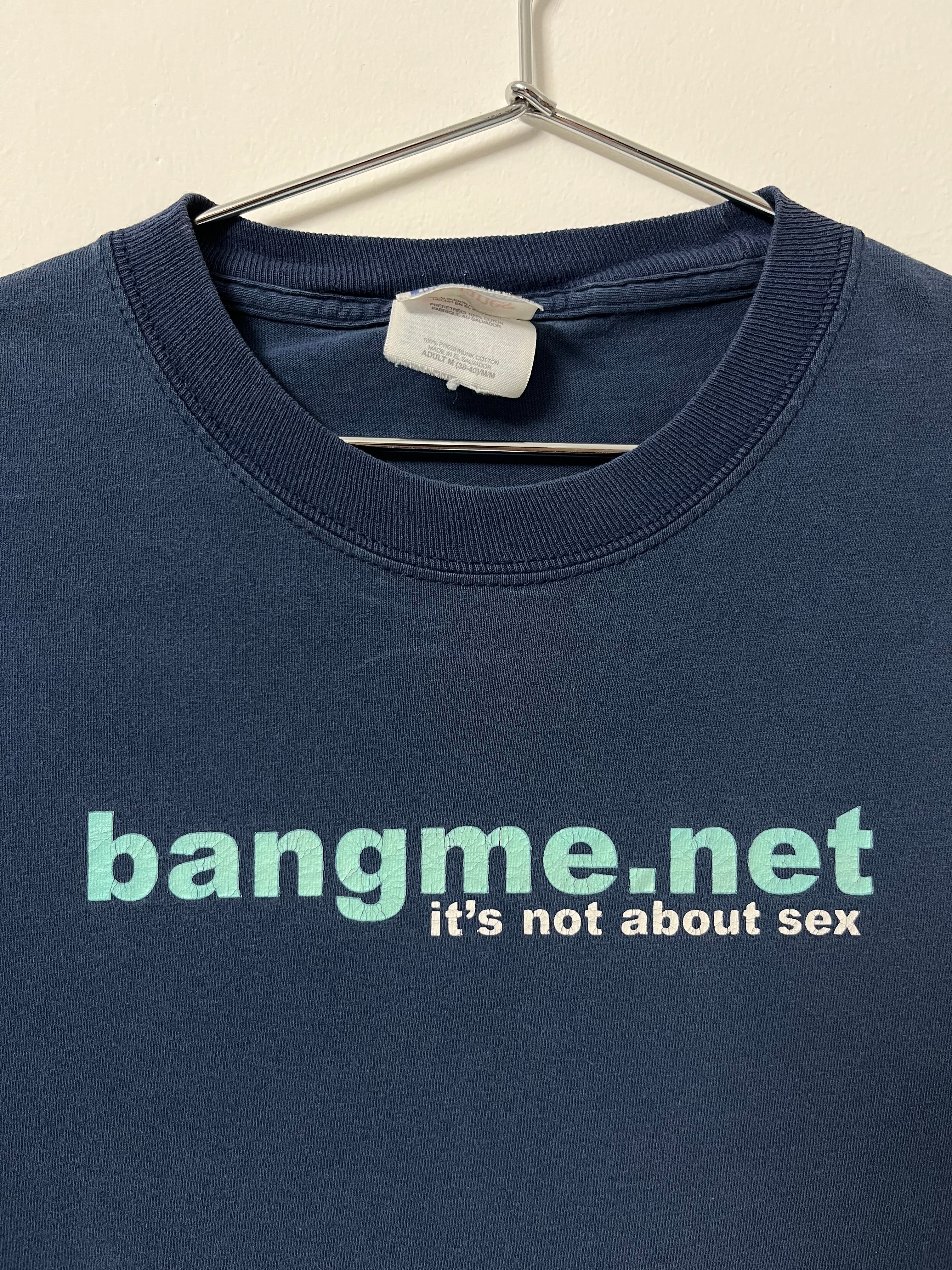 Late 90s ‘Bangme.net’ Novelty T-Shirt - Faded Navy - M