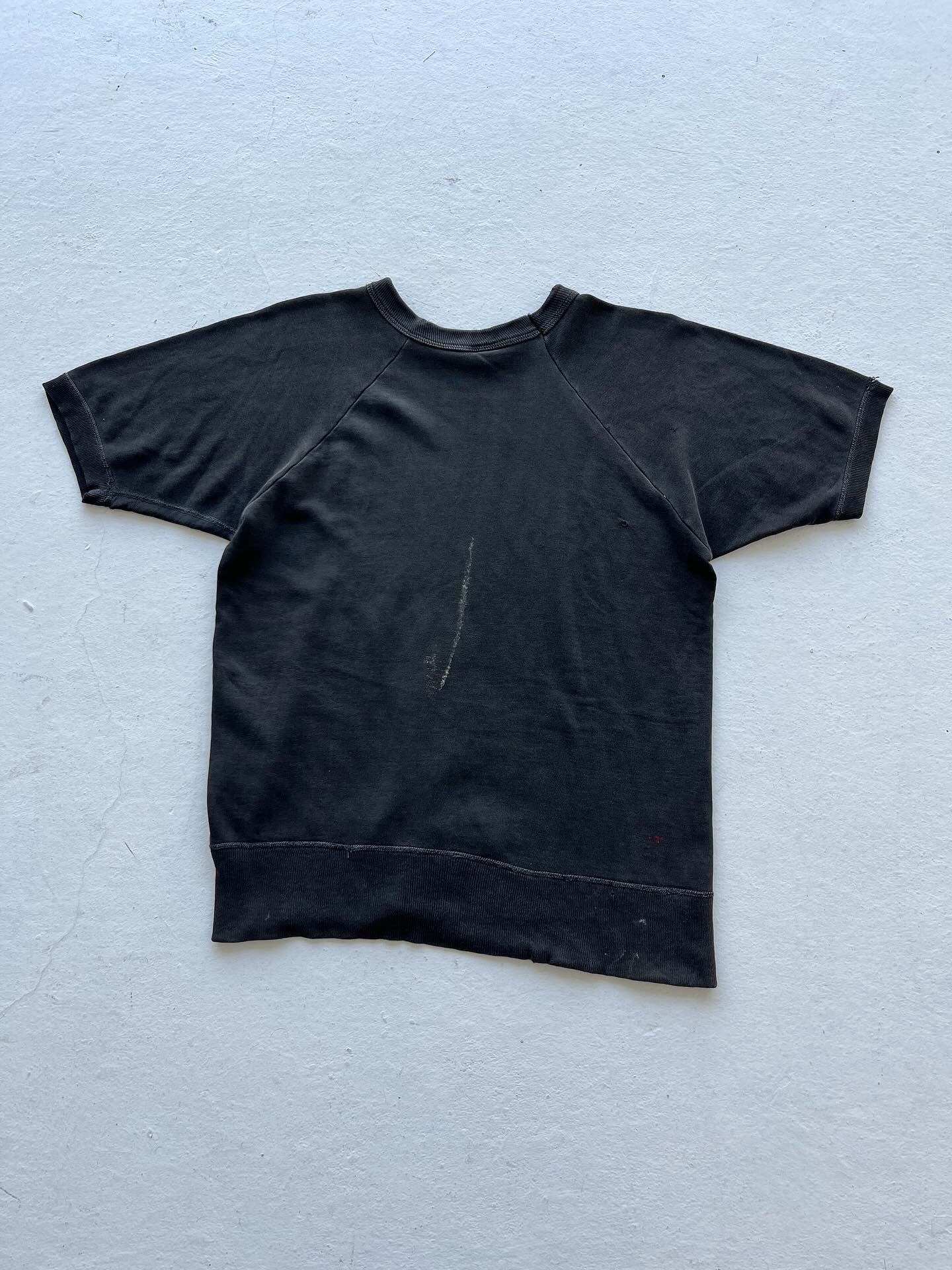 ‘60s Hanes ‘Breeze Shield’ Distressed Crewneck Sweatshirt - Faded Black - M